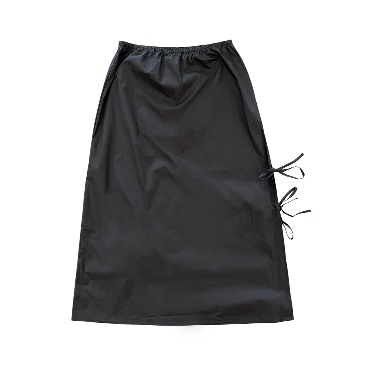 SPLIT TIE SKIRT - BLACK