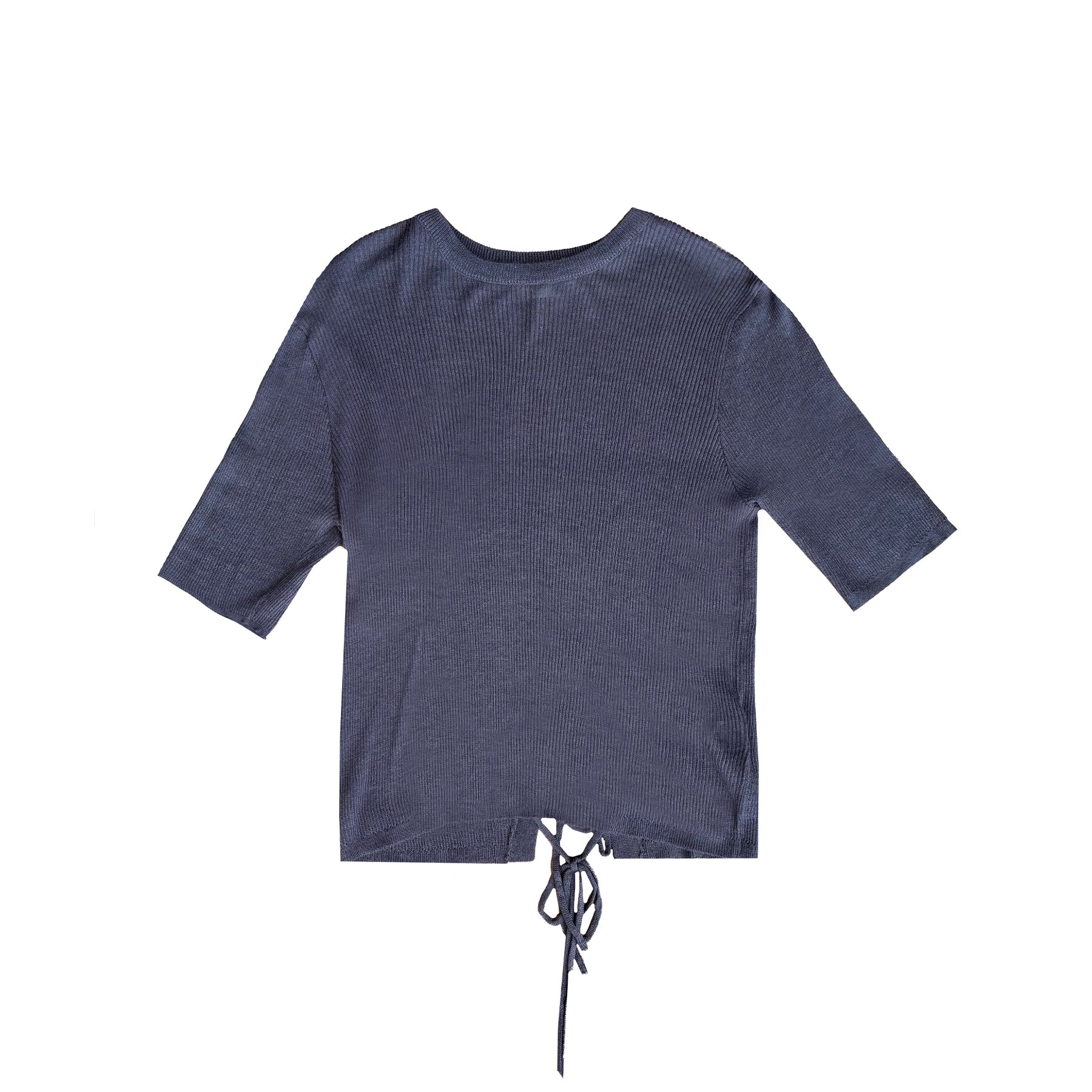 SPLIT BACK TEE - EGGPLANT