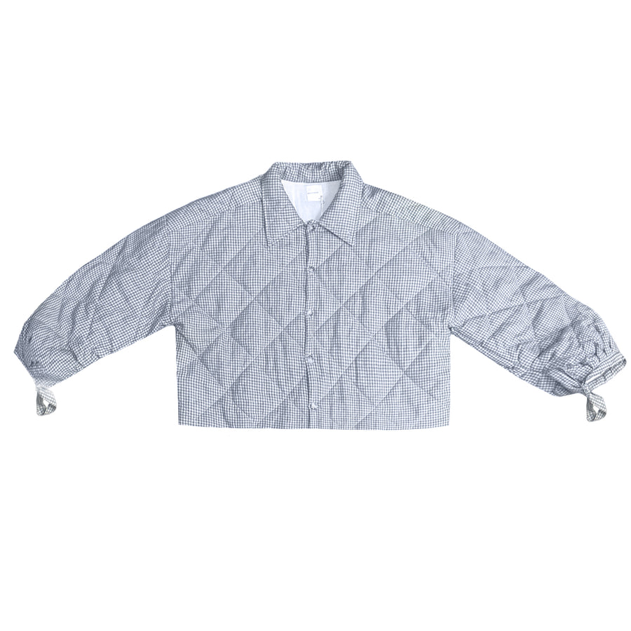 COLLARED QUILT COAT - FIELD CHECK