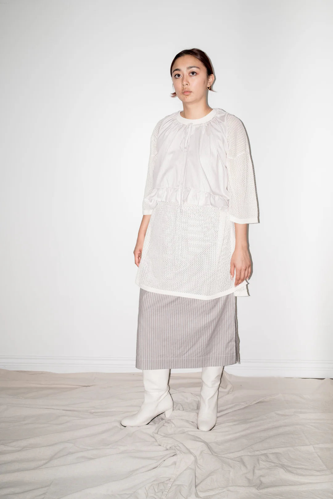 CRUZ SKIRT - BROWN + MULTI STRIPE