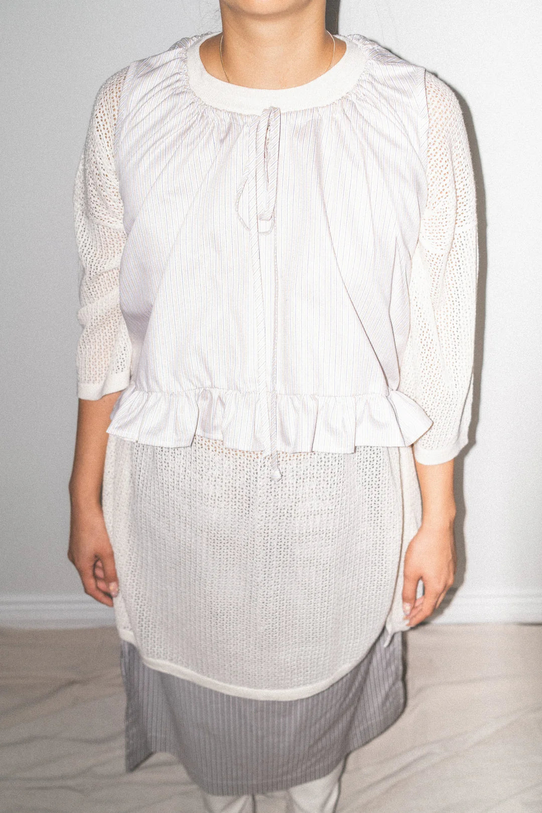 CRUZ SKIRT - BROWN + MULTI STRIPE