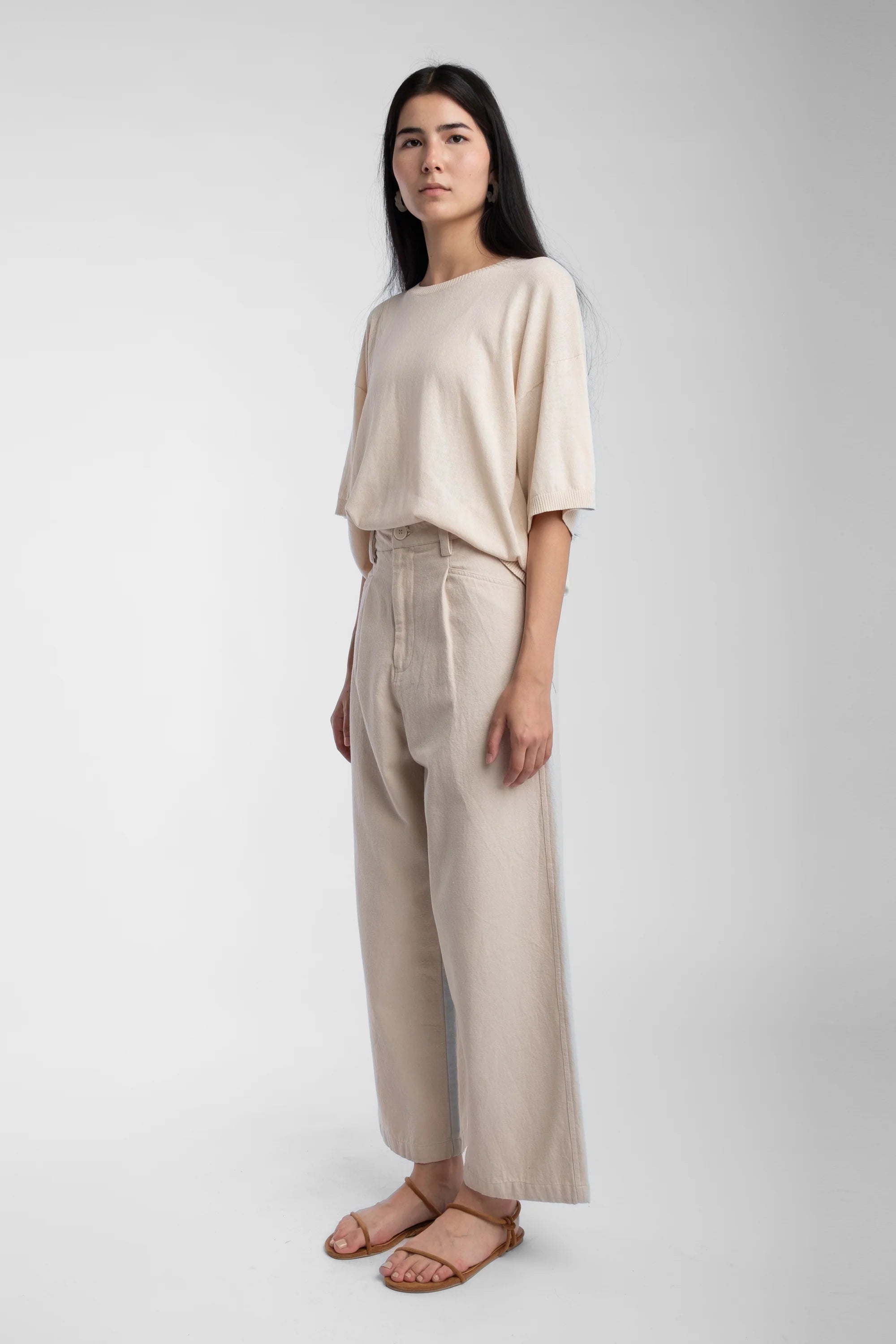 EXTRA FINE KNIT TEE - CREAM