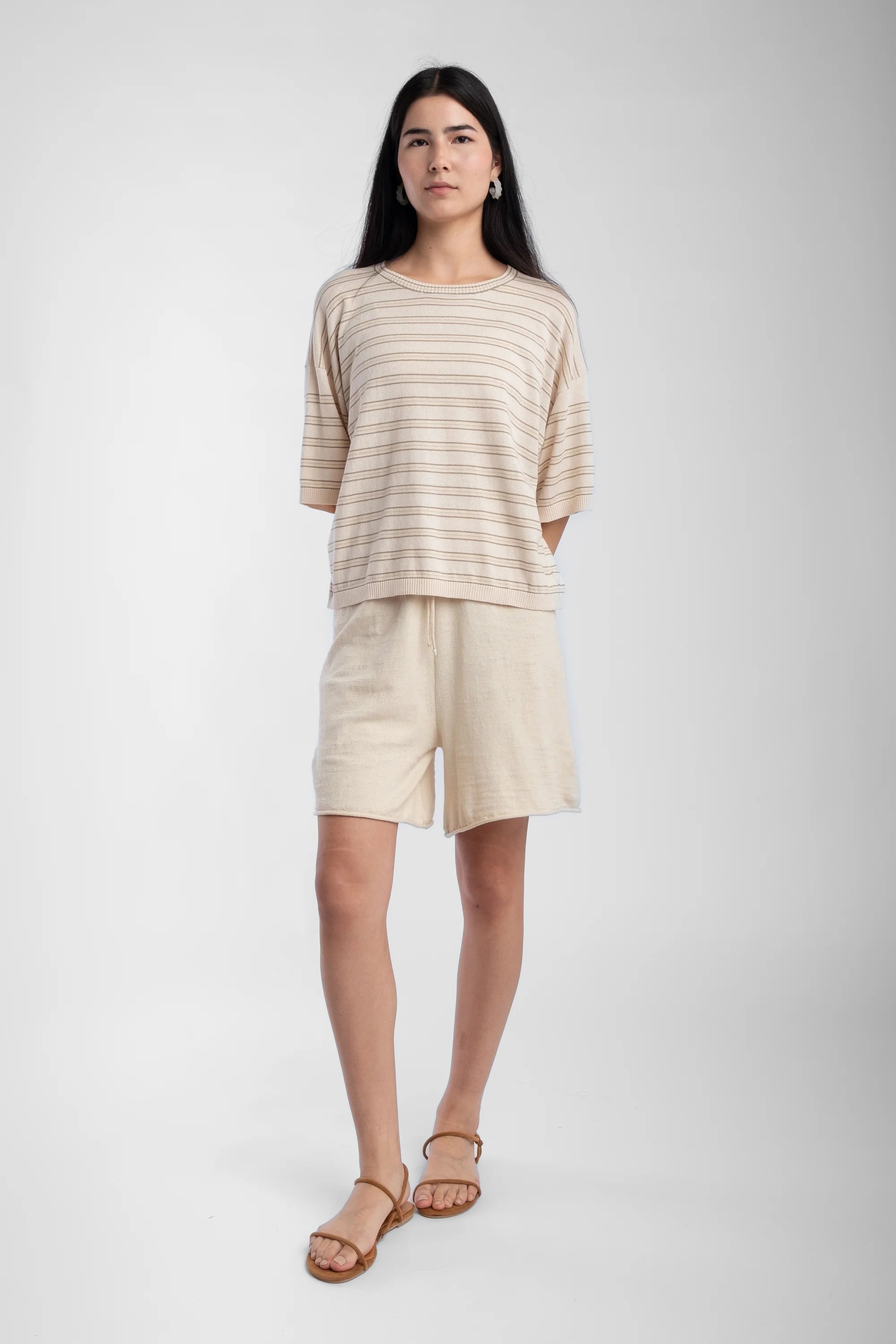 EXTRA FINE KNIT TEE - STRIPE