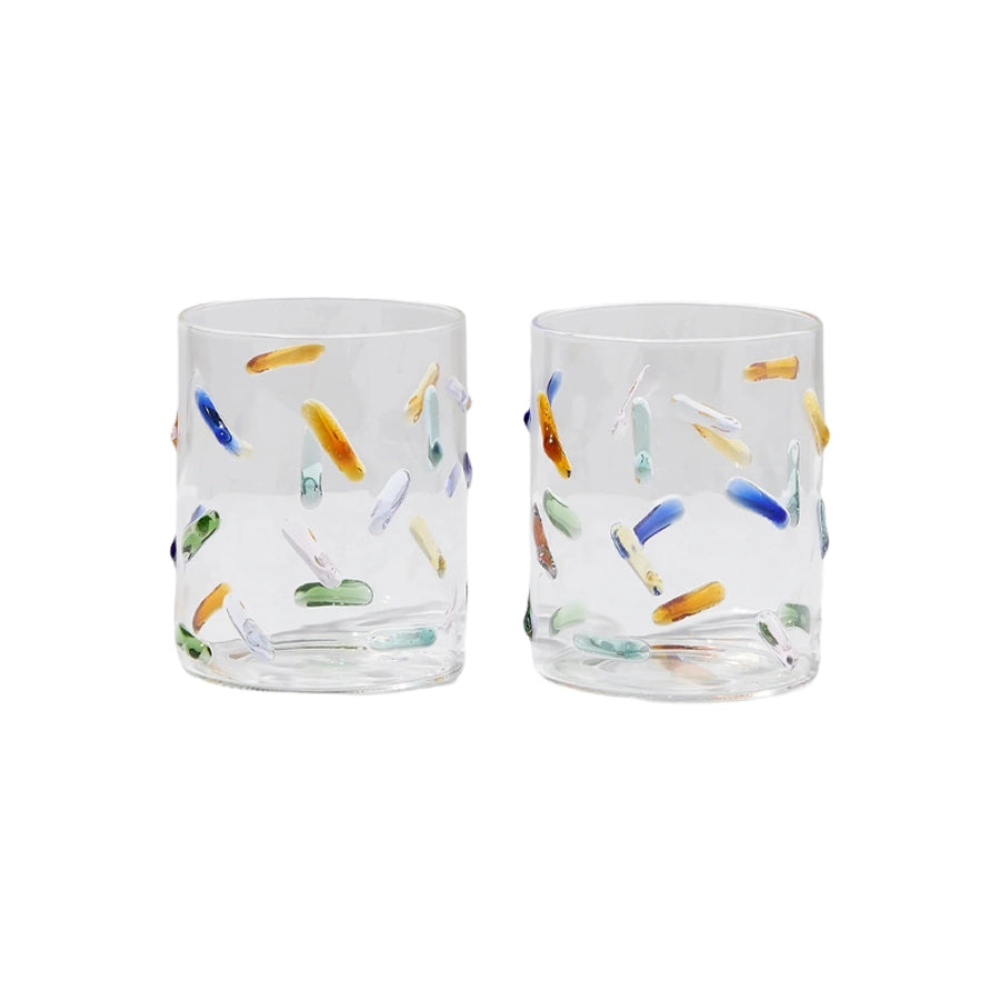 CONFETTI GLASSES - SET OF 2