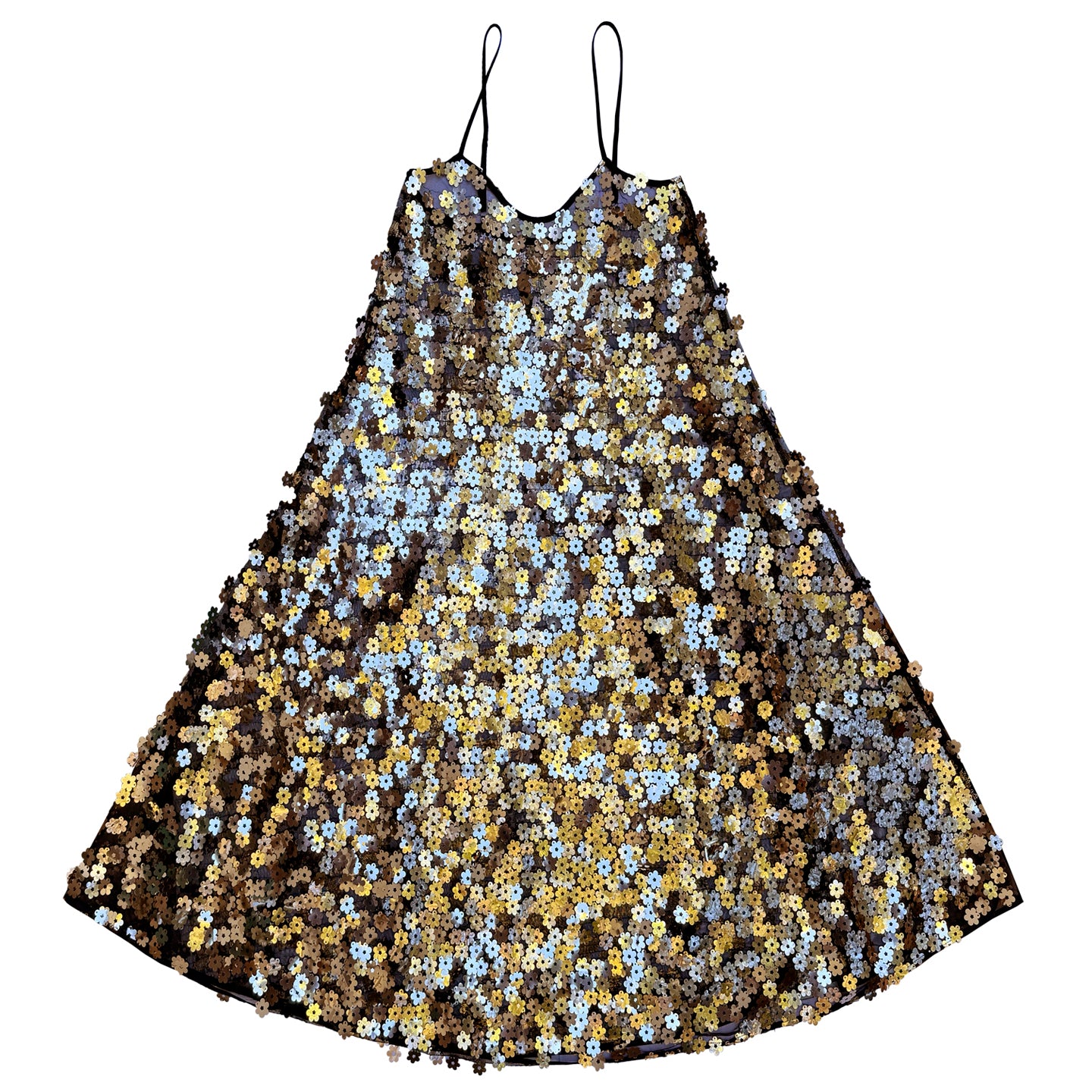 FULL HEM DRESS - FLOWER SEQUINS