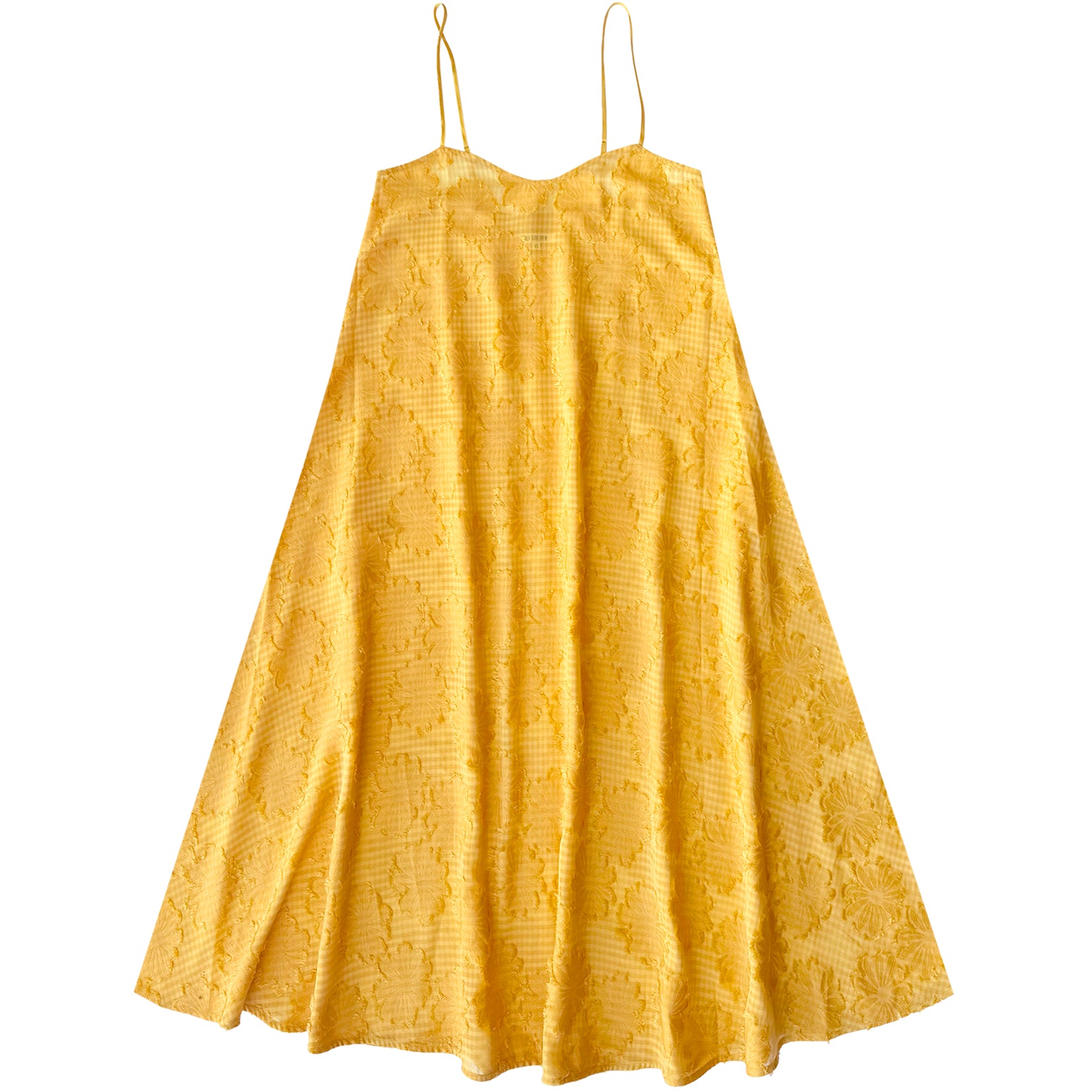 FULL HEM LACE DRESS- YELLOW FLORAL