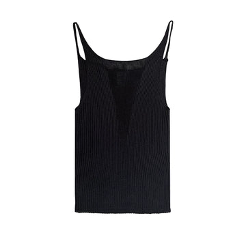 LOLA KNIT TANK - BLACK