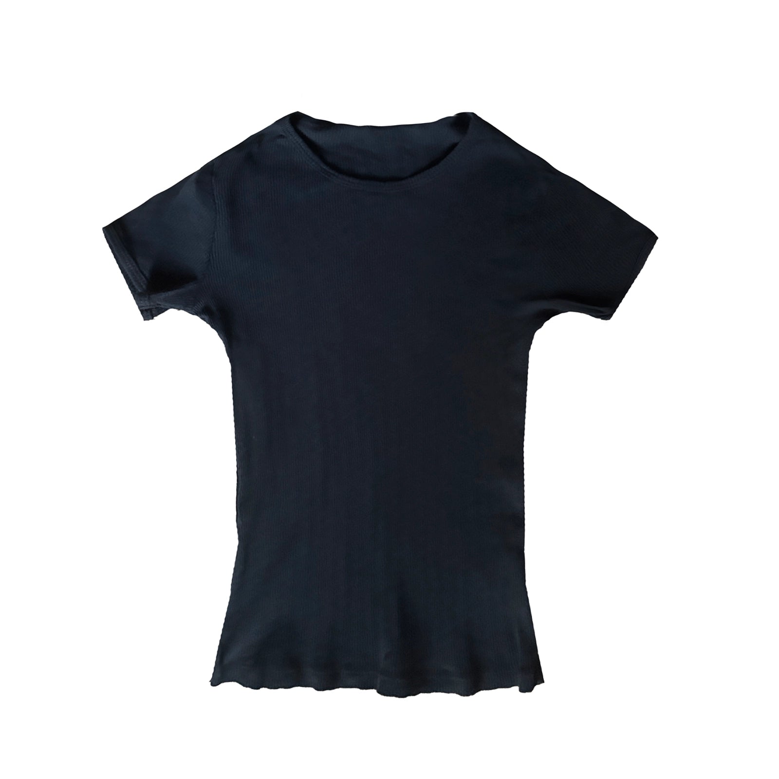 POINTELLE PERLA TEE - BLACK