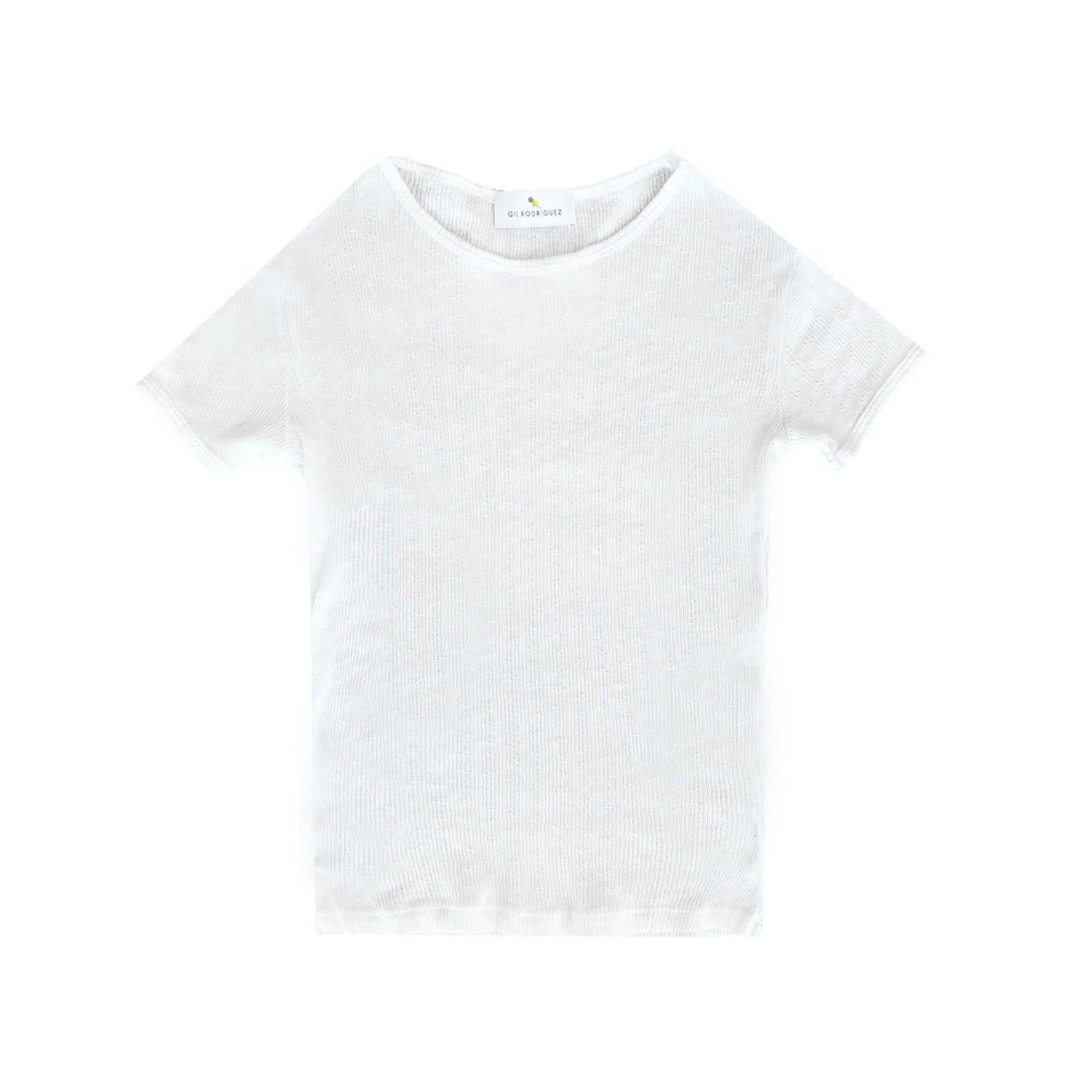 POINTELLE PERLA TEE - WHITE