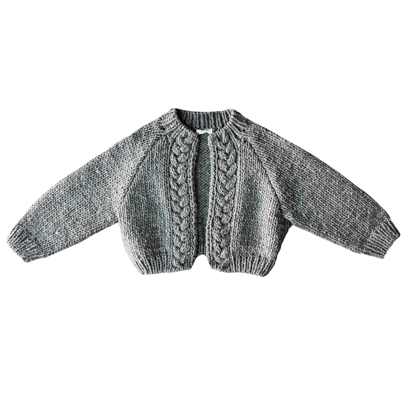 PERU HAND KNIT CARDIGAN - CHARCOAL