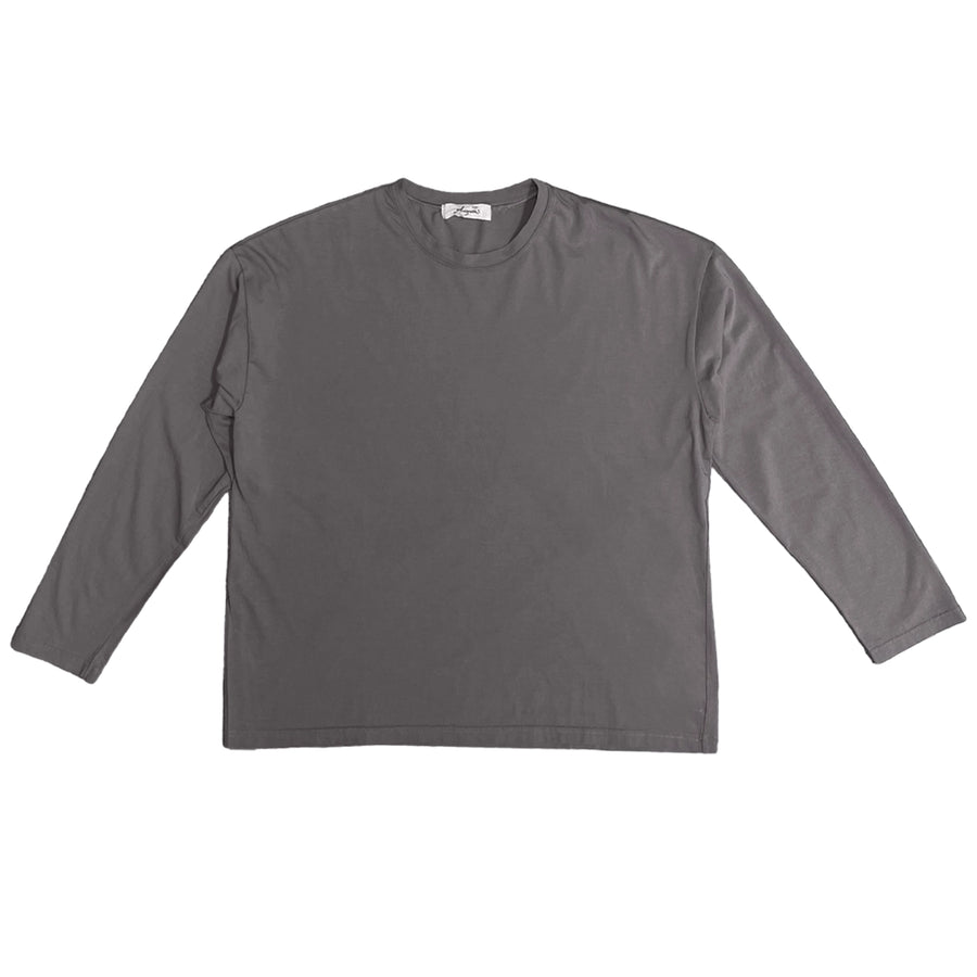 LONG SLEEVE COTTON PULLOVER - MOCHA