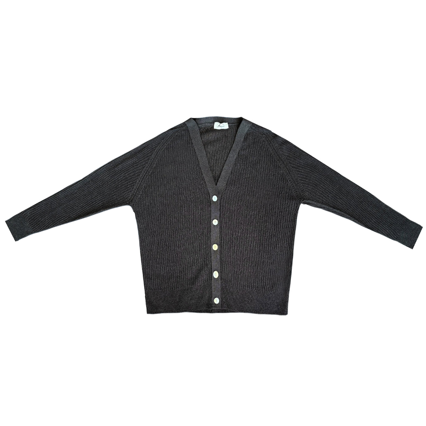 WHOLE GARMENT CARDIGAN - CHARCOAL