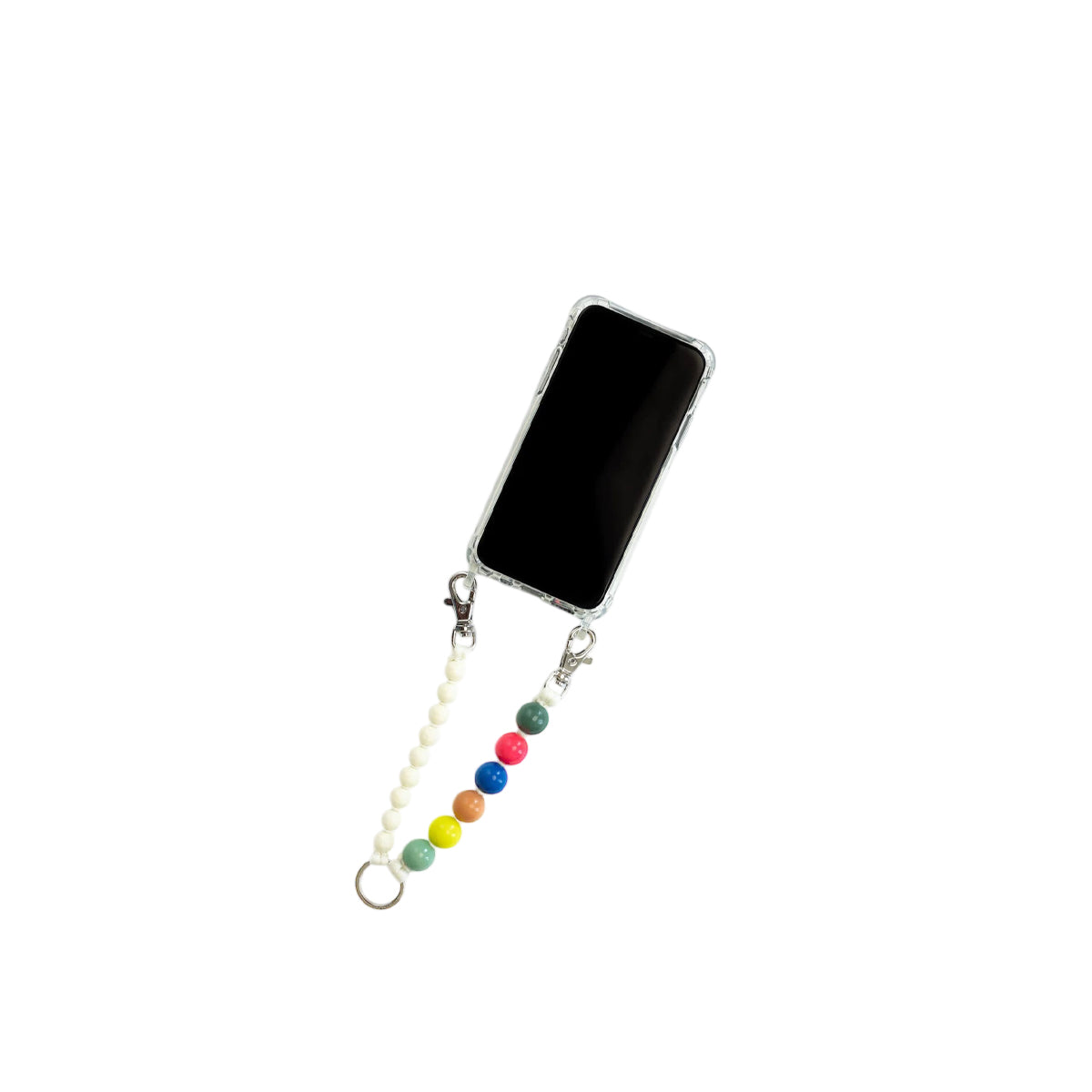 SHORT DOPPELHANDYKETTE PHONE NECKLACE - MULTIMIX/OPAL