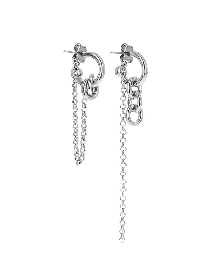 AMON EARRINGS - PALLADIUM