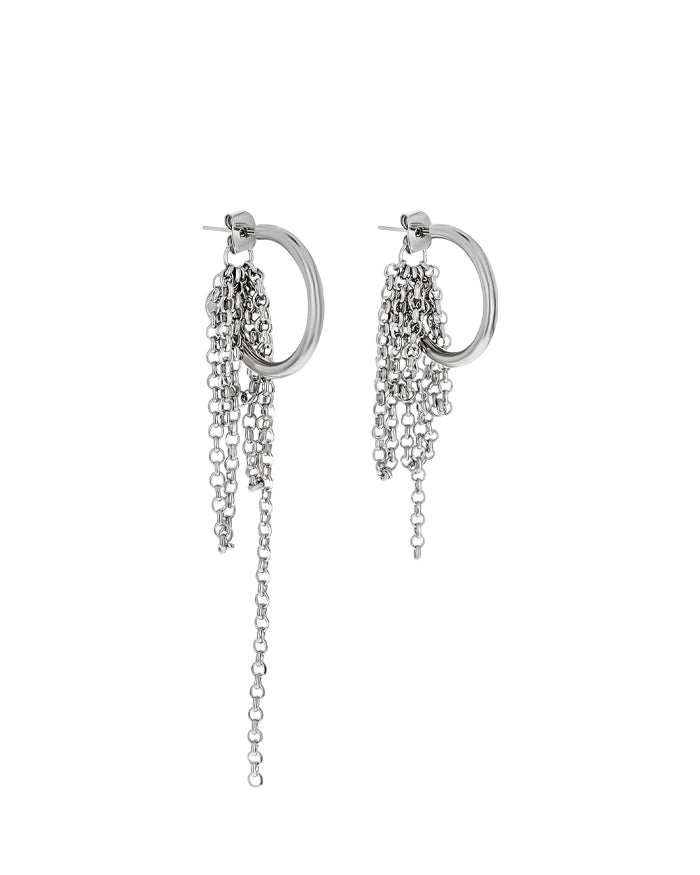 SIENNA SMALL EARRINGS - PALLADIUM
