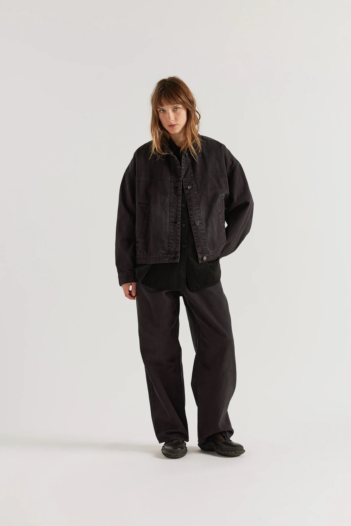HALT DENIM JACKET - BLACK FADE