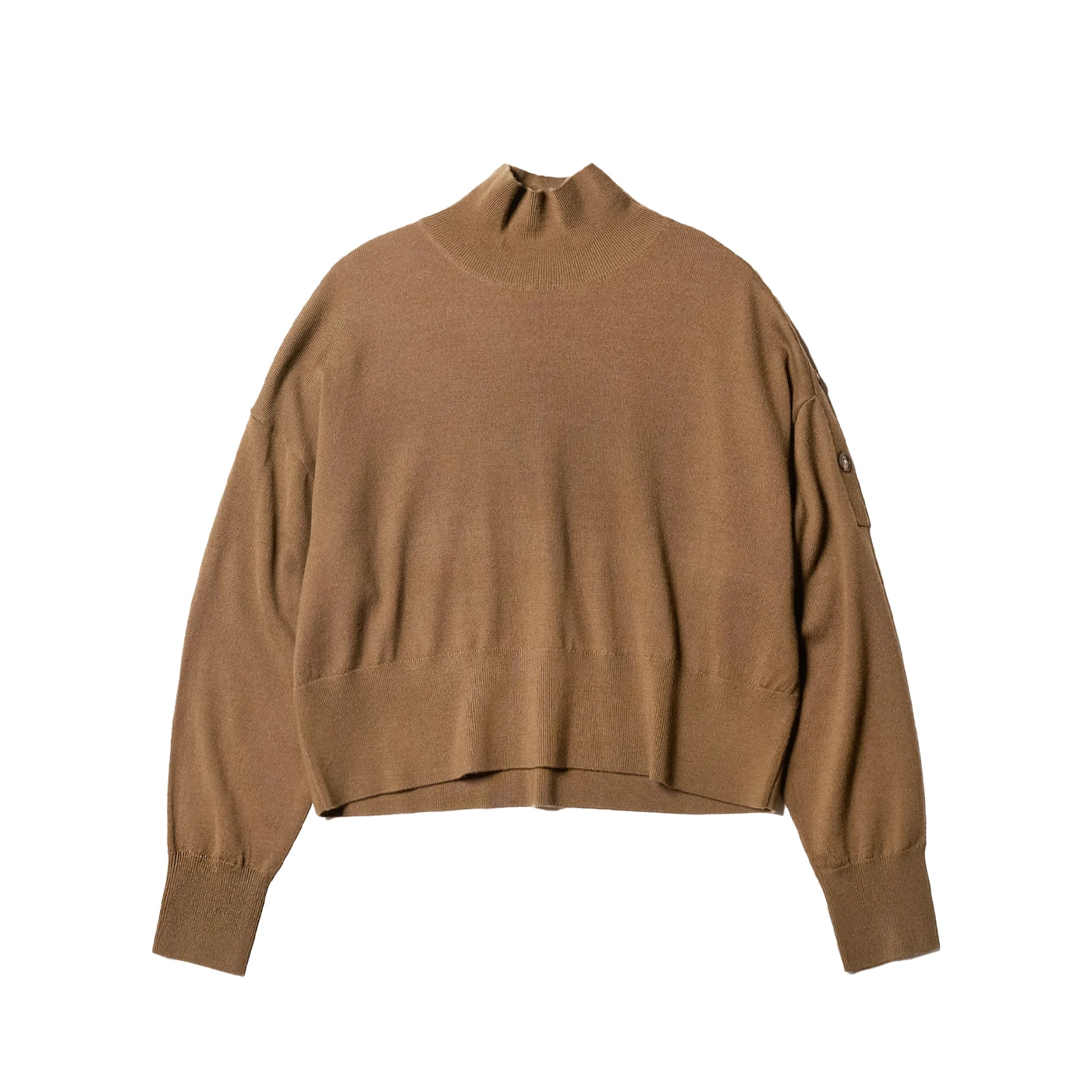 IMPART MOCK NECK SWEATER - BROWN