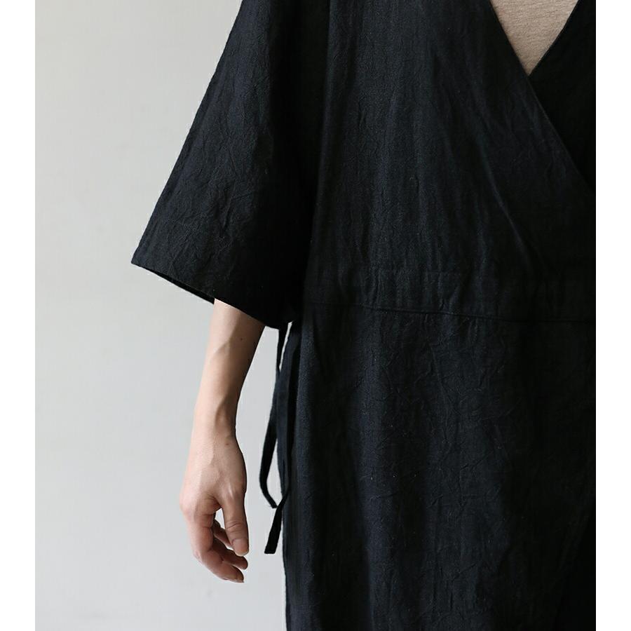 LINEN VINTAGE JUMPSUIT - BLACK