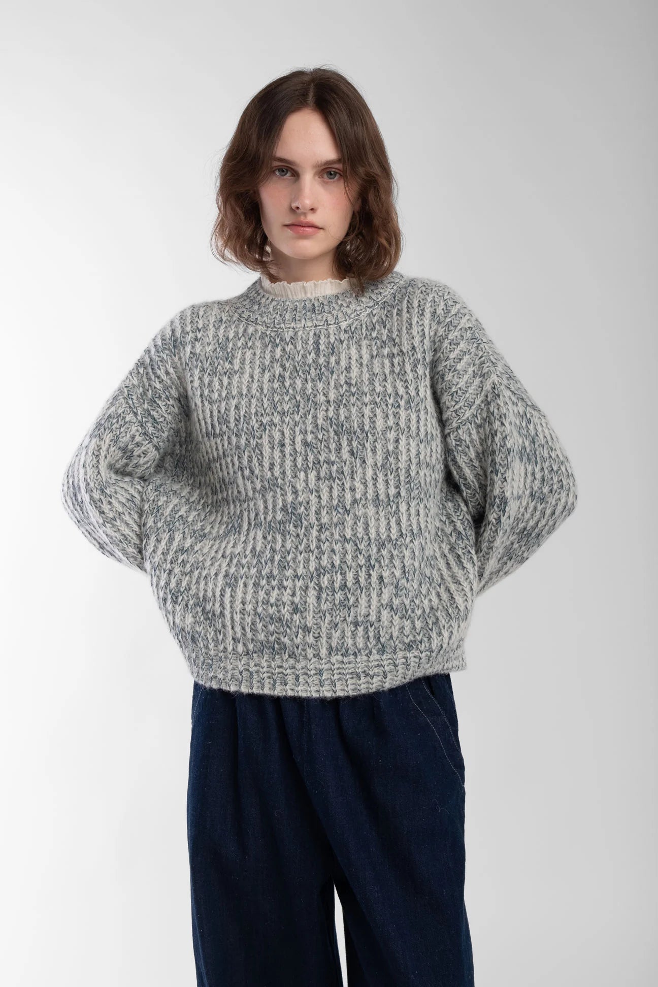 MARCEL PULLOVER - MIX BLUE