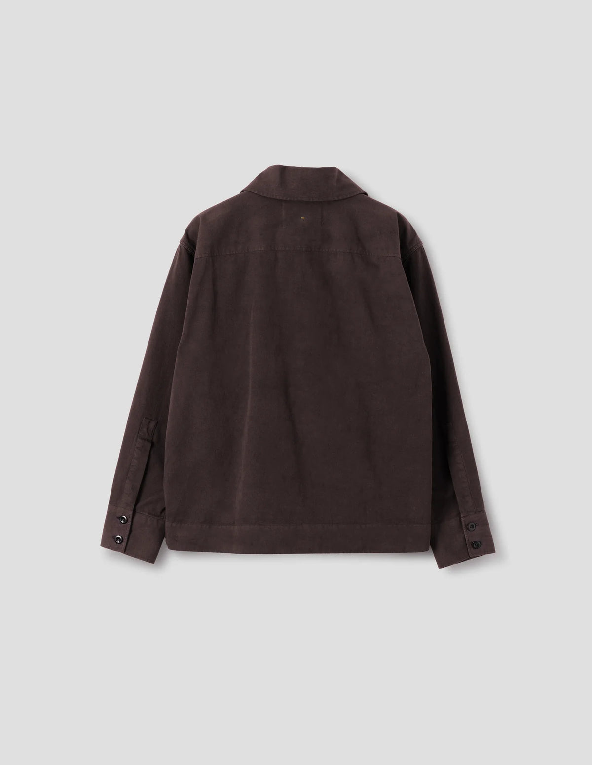 SHAWL COLLAR OVERSHIRT IRREGULAR SPUN COTTON - COCOA