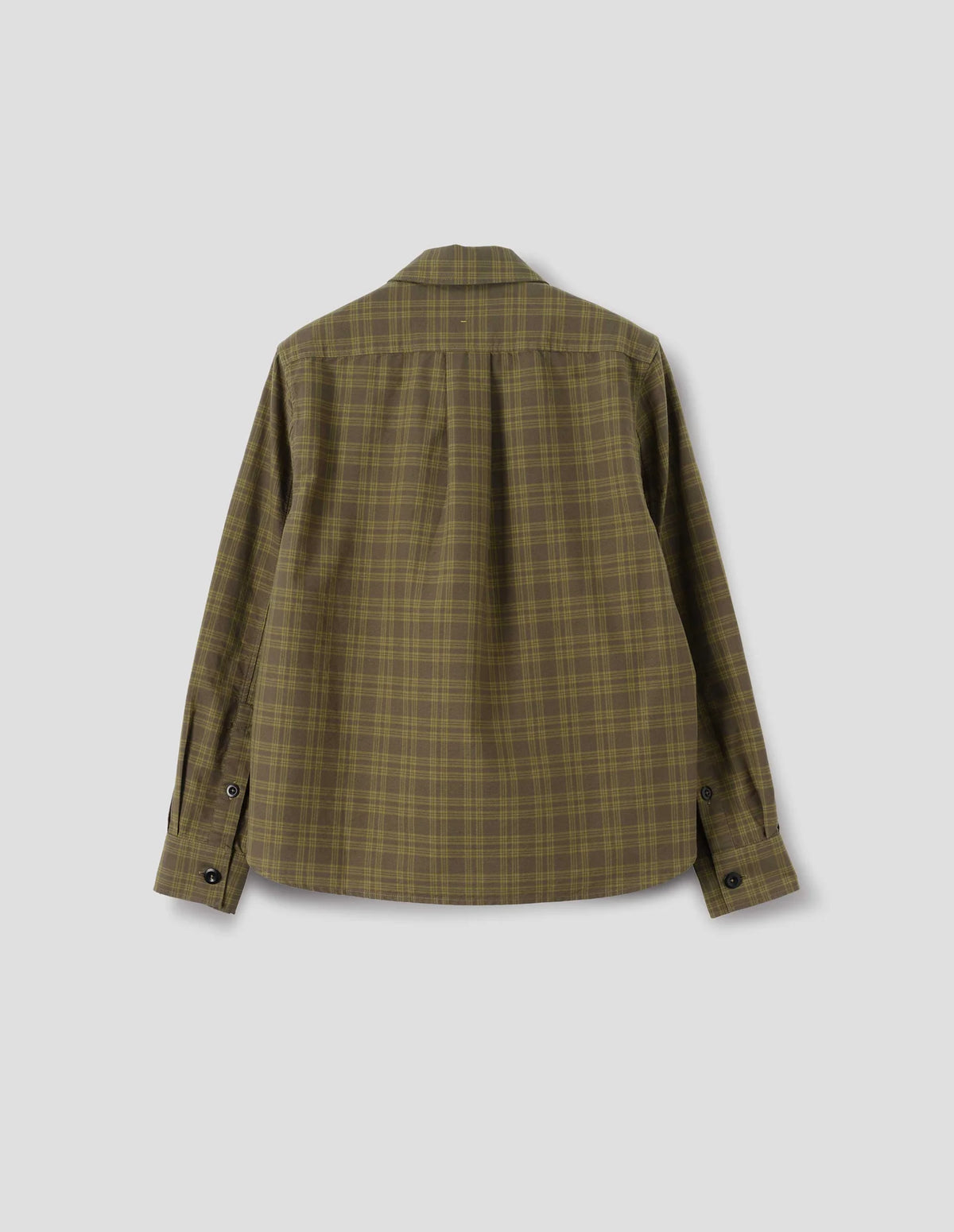 TONAL COTTON CHECK SHIRT - KHAKI/CUMIN