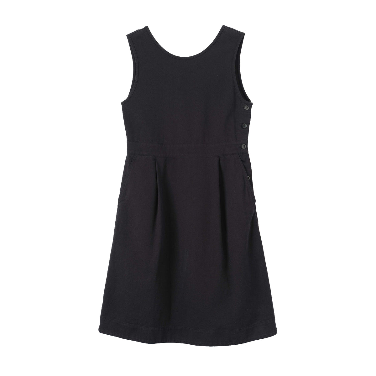 SLEEVELESS PINAFORE DRESS - BLACK