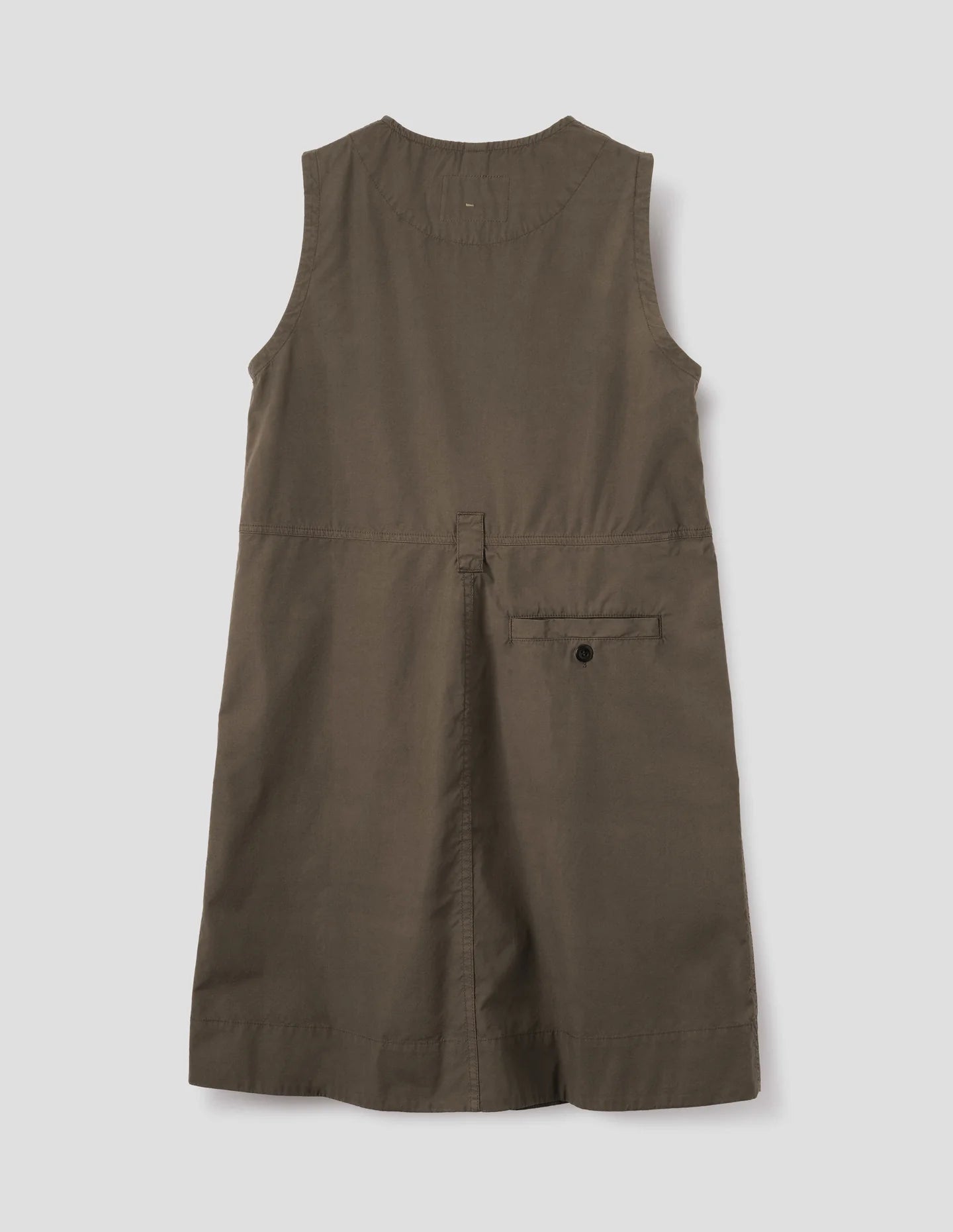 UNIFORM DRESS - SANDED COTTON POPLIN - UMBER