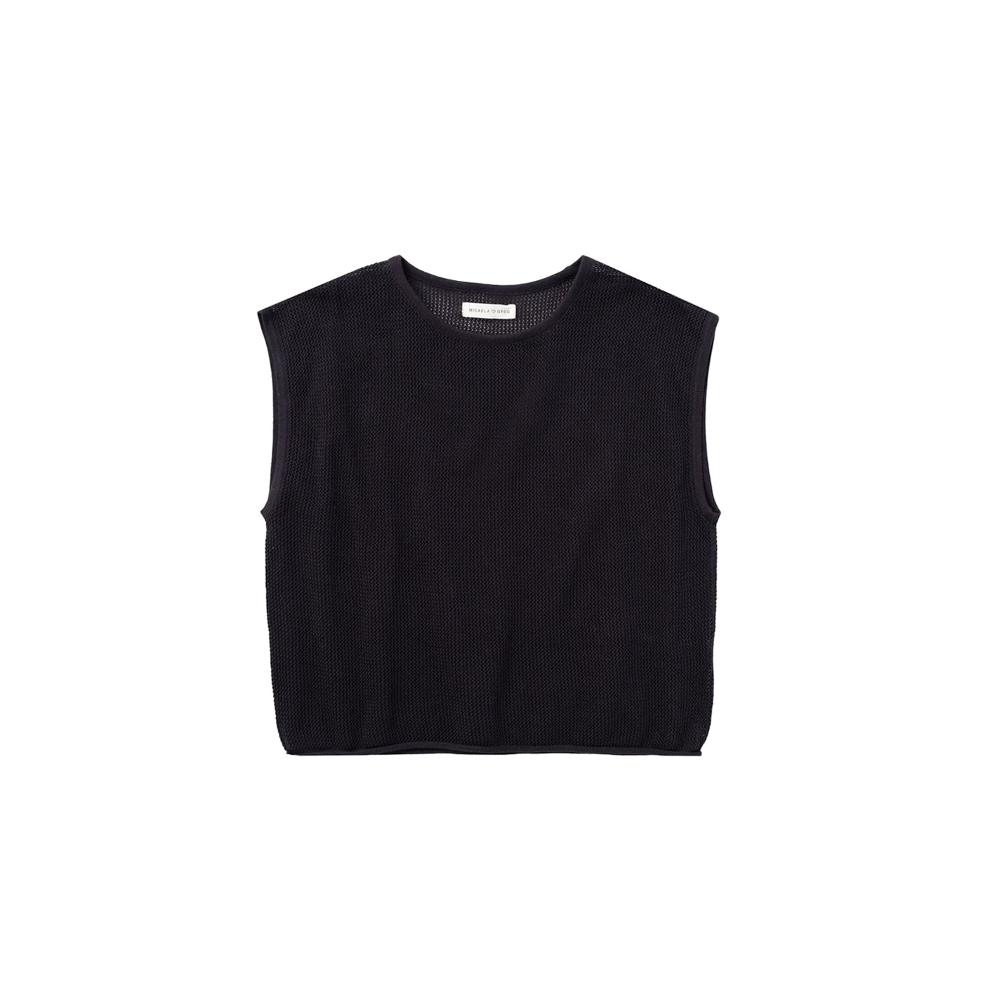 FINE MESH TANK - FADED BLACK