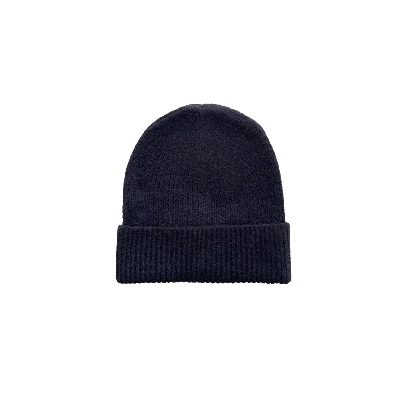 BRUSHED RIB HAT - BLACK