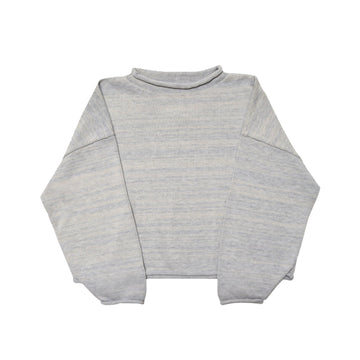 ROLLED SWEATER - HEATHER GRAY