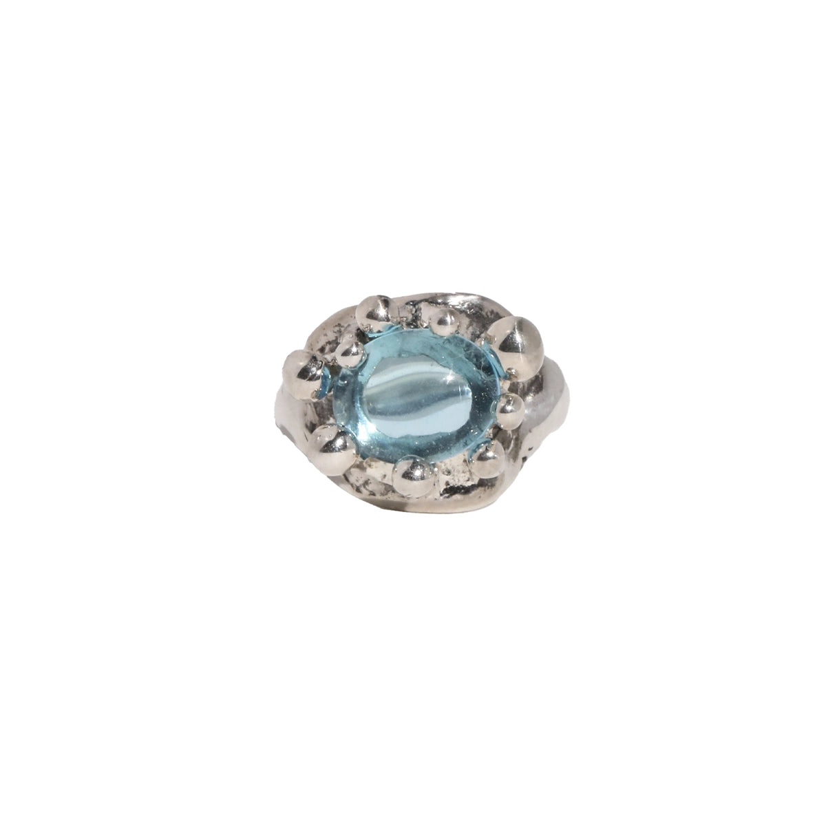 ATRIUM RING - STERLING SILVER W/ AQUA