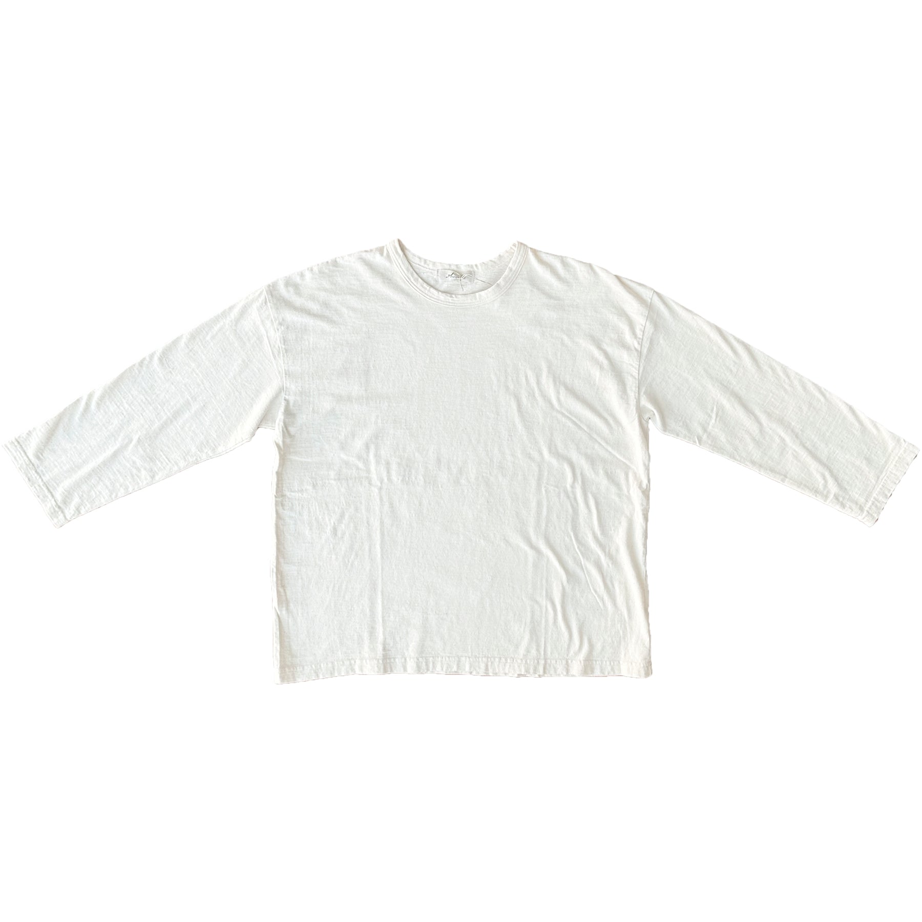 LONG SLEEVE COTTON PULLOVER - NATURAL