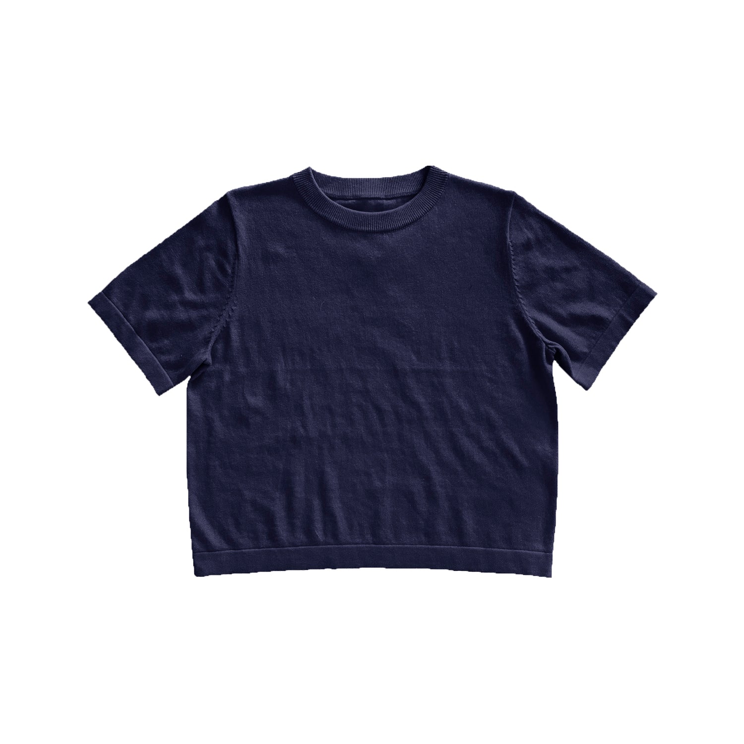 THICK KNIT T-SHIRT - NAVY