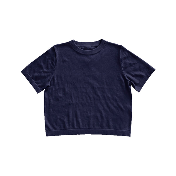 KNIT T-SHIRT - NAVY