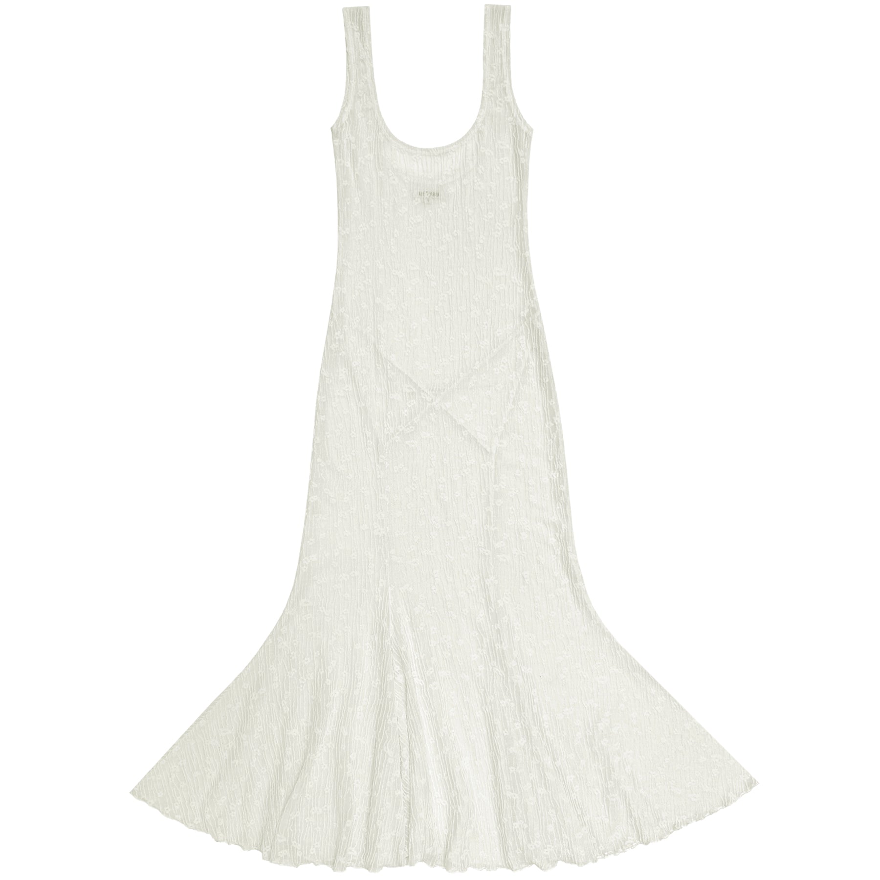 TANK DRESS W/ ASYMMETRICAL HEM - CREAM FLOWER