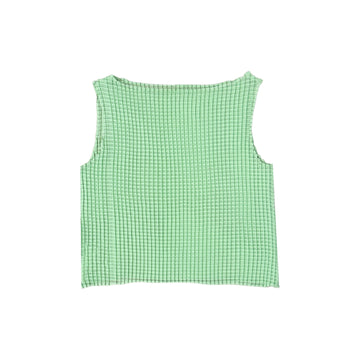 PLEAT TANK SINGLET - LIGHT GREEN