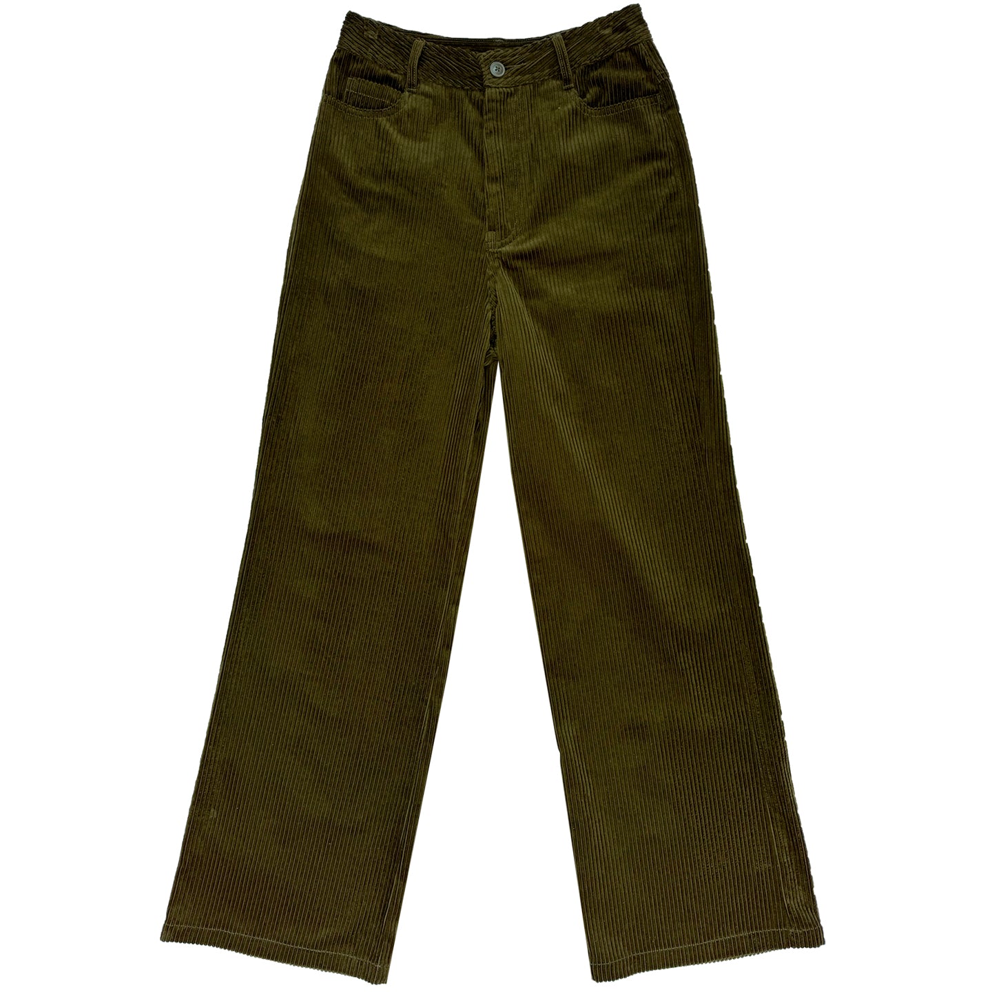 Olive green corduroy shops pants womens