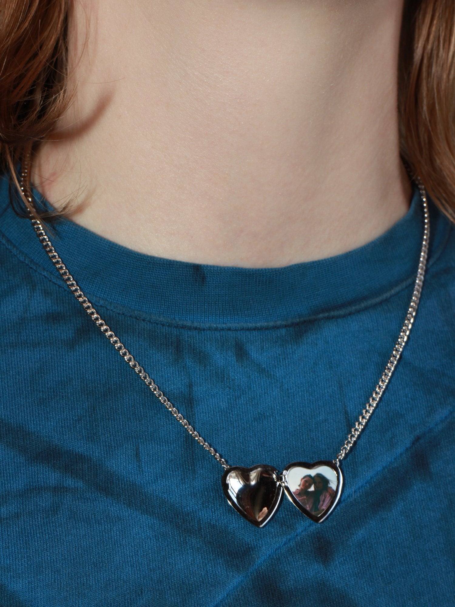 OPEN HEART NECKLACE - SILVER