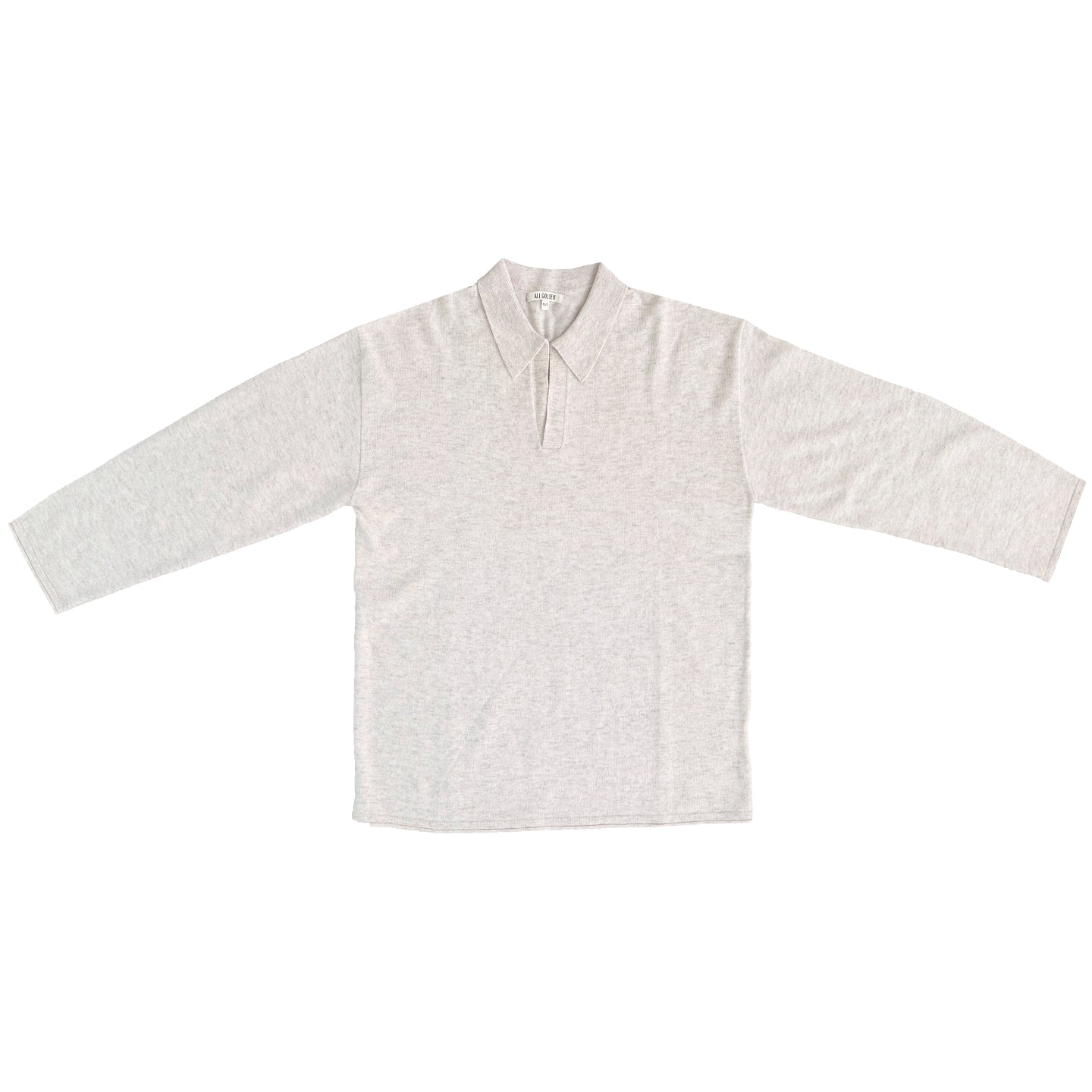 OVERSIZED COLLARED PULLOVER - OATMEAL