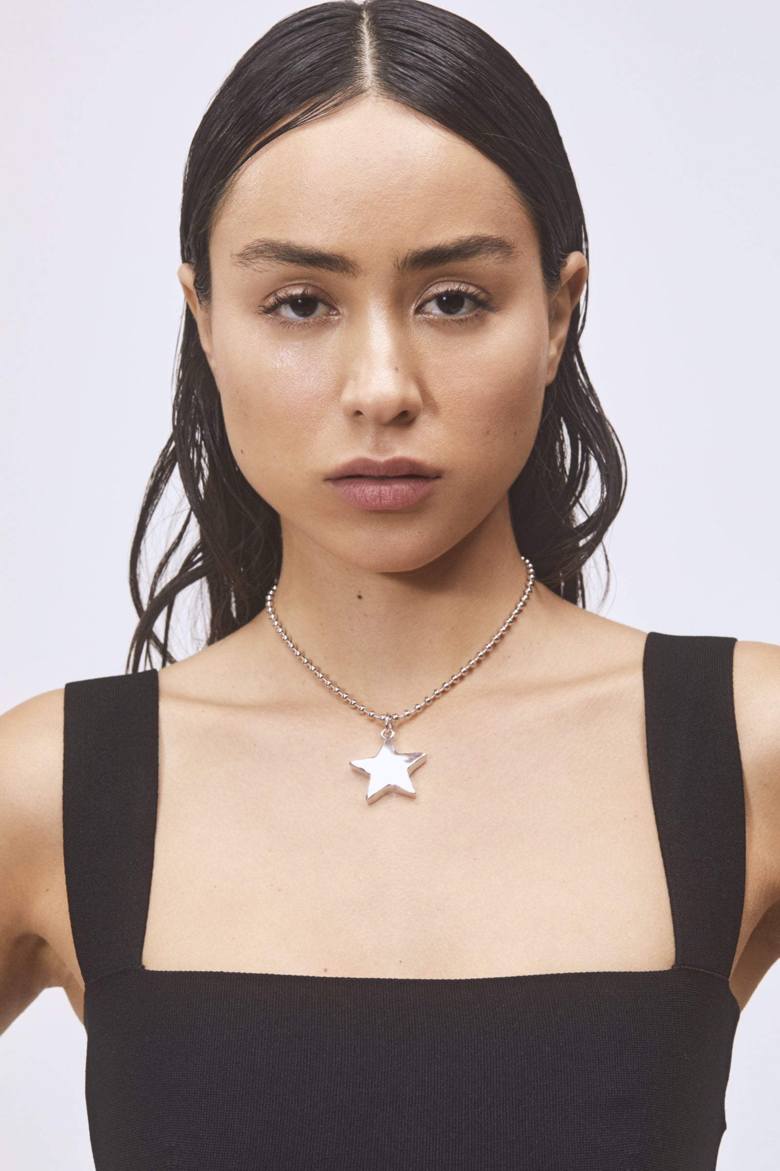 STAR PACHA NECKLACE - WHITE BRONZE