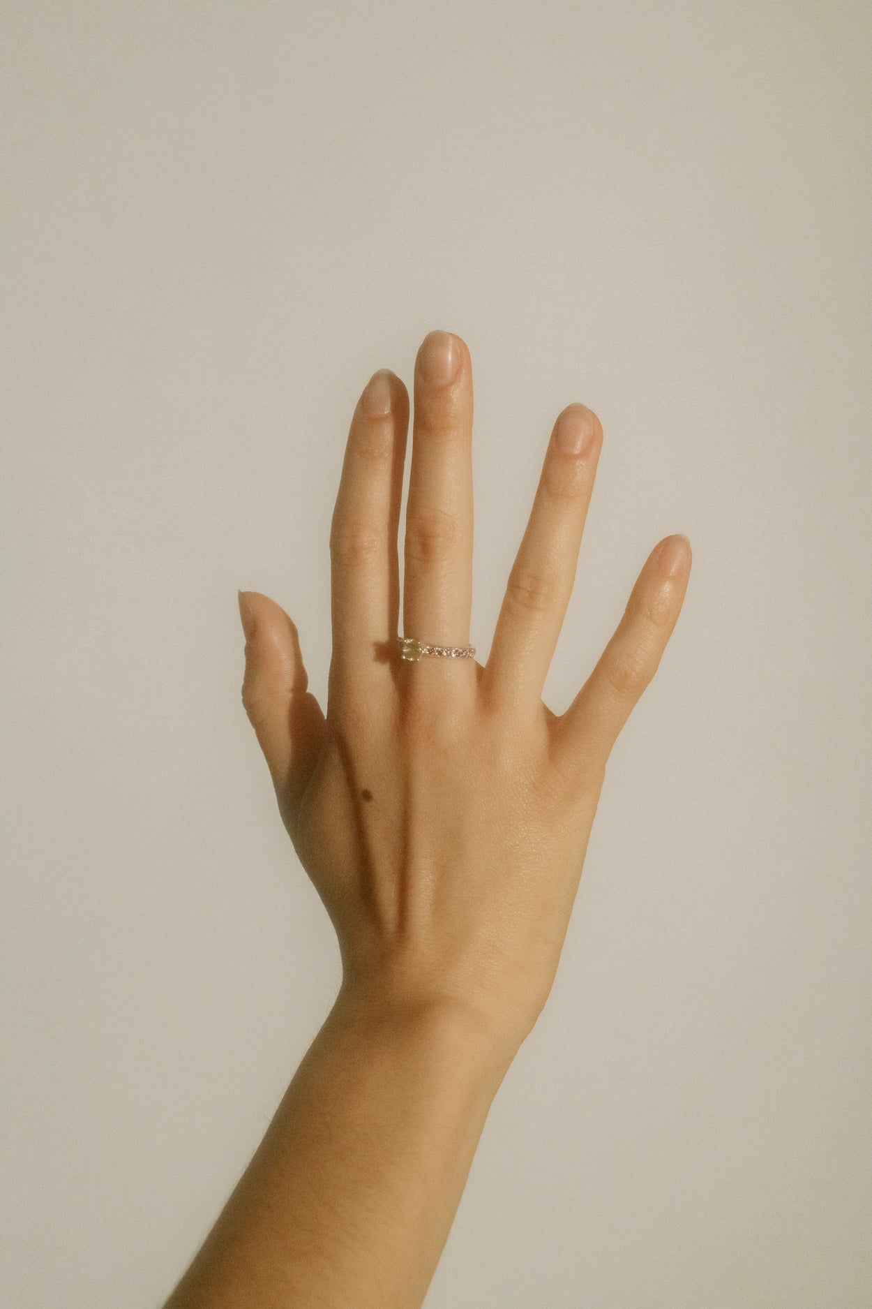 PRINCESS PAVE RING - YELLOW/PURPLE