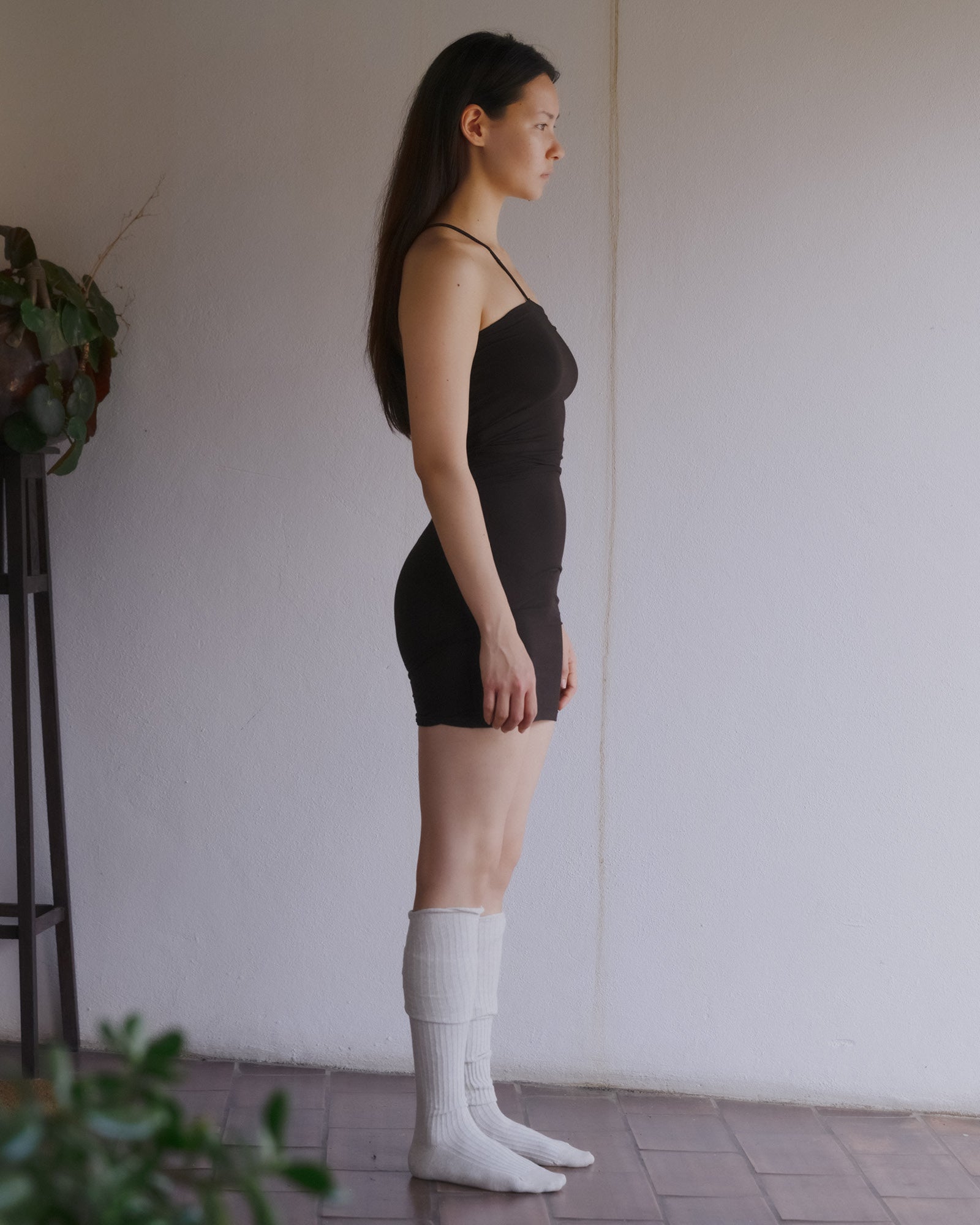 NIDA ONE STRAP DRESS - BLACK