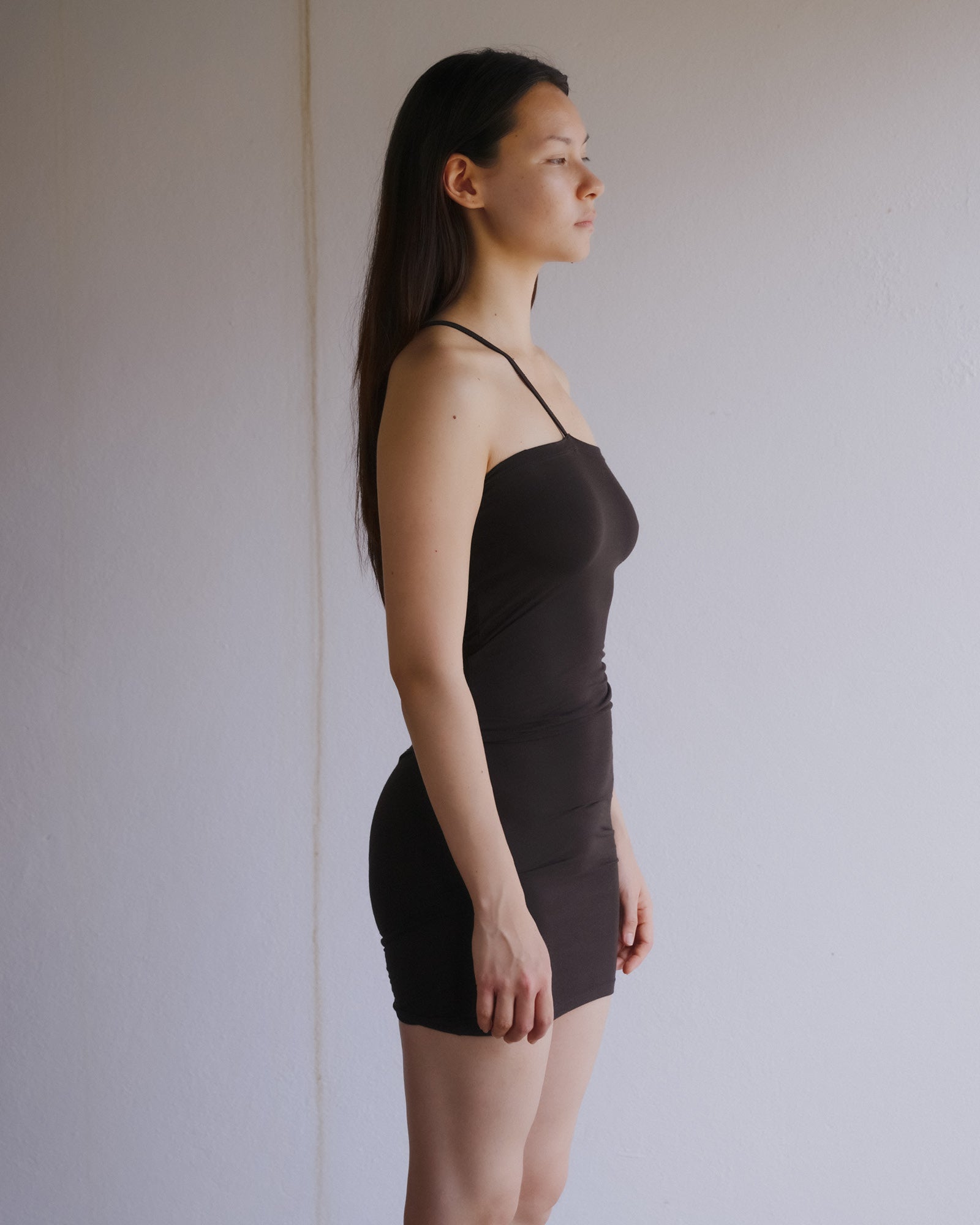 NIDA ONE STRAP DRESS - BLACK