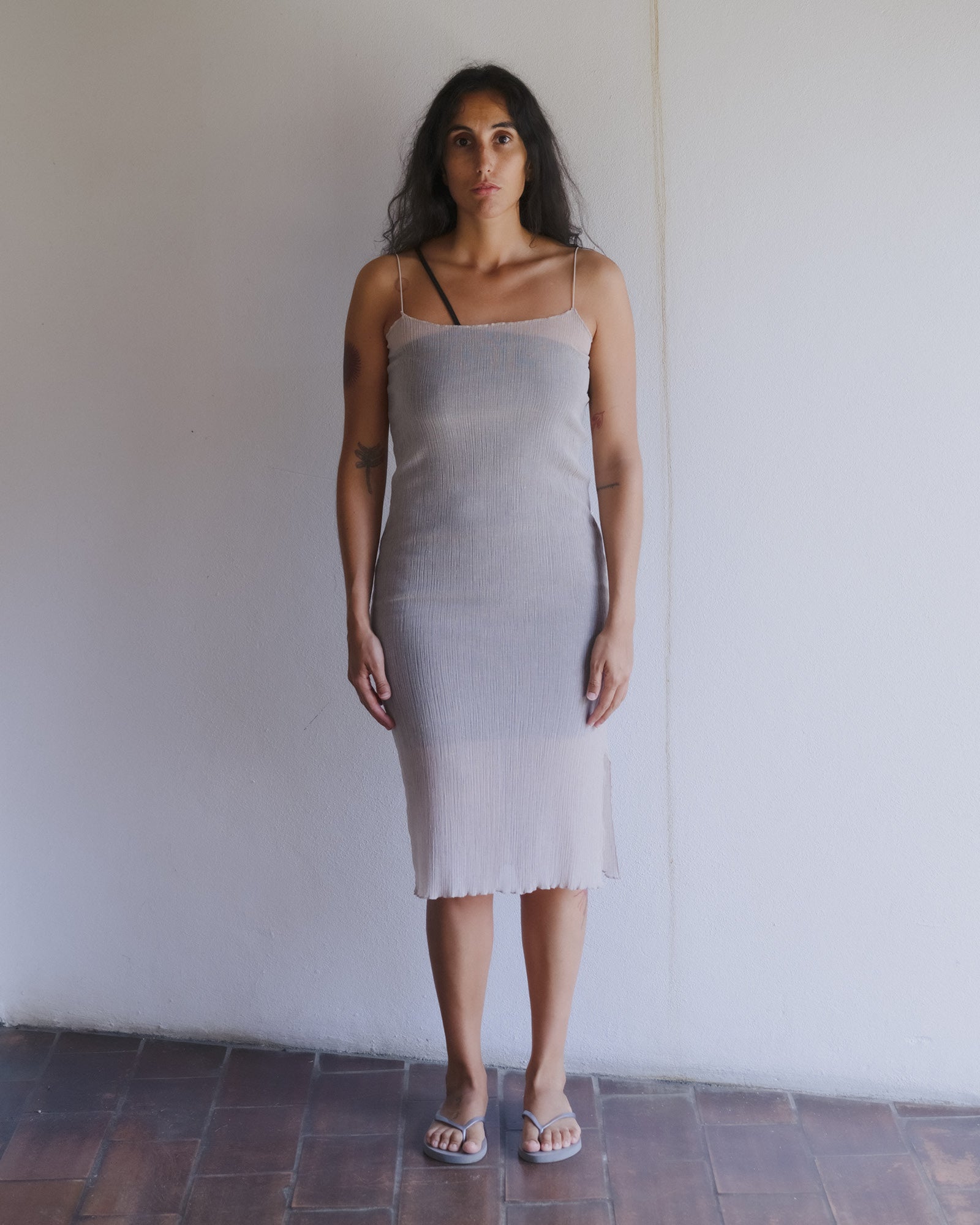 STI SLIP DRESS - SYLVA BEIGE