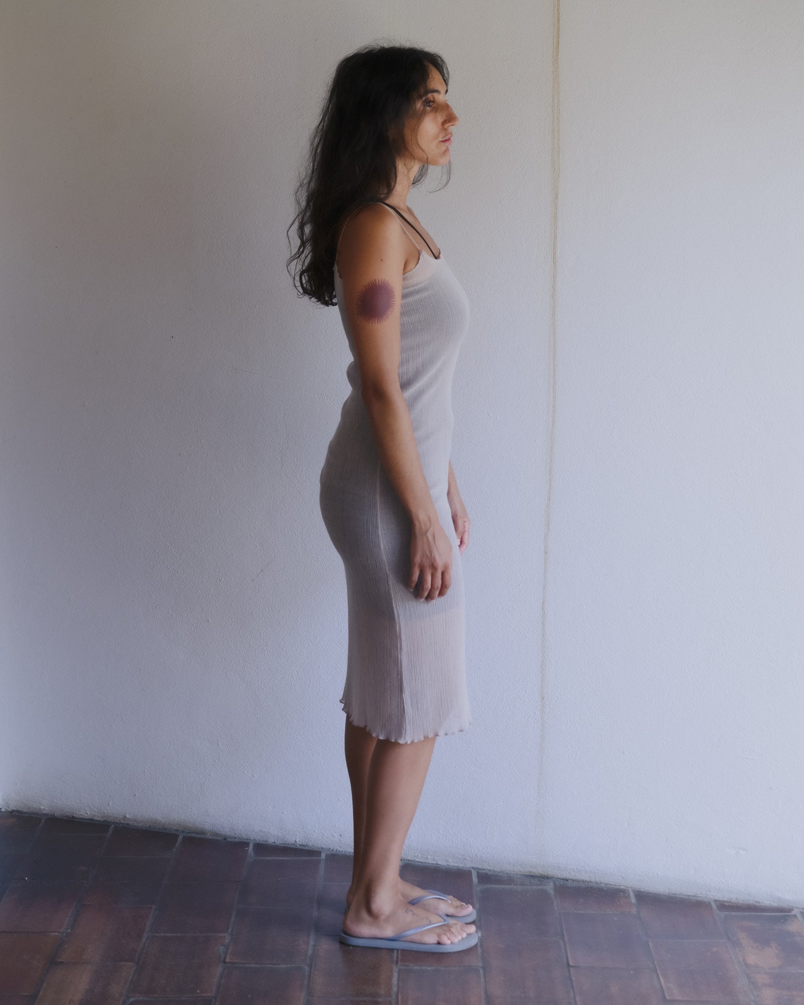 STI SLIP DRESS - SYLVA BEIGE