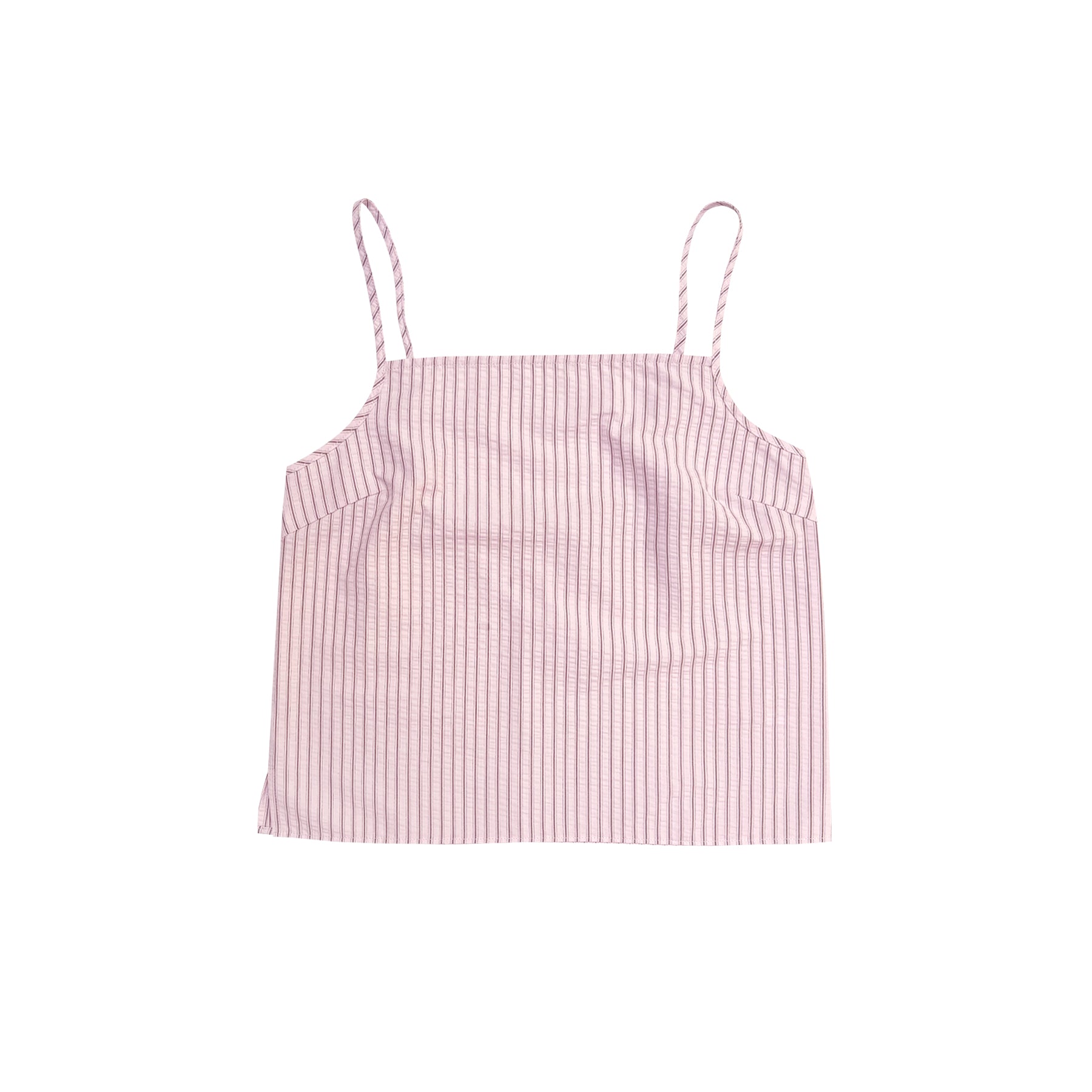 SLIP TOP - PINK/BROWN STRIPE