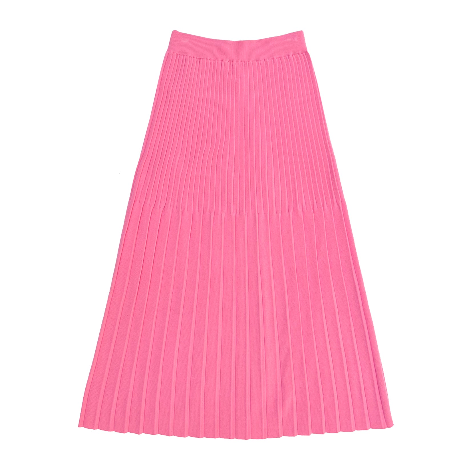 SPRING PLEATED KNIT SKIRT - BUBBLEGUM