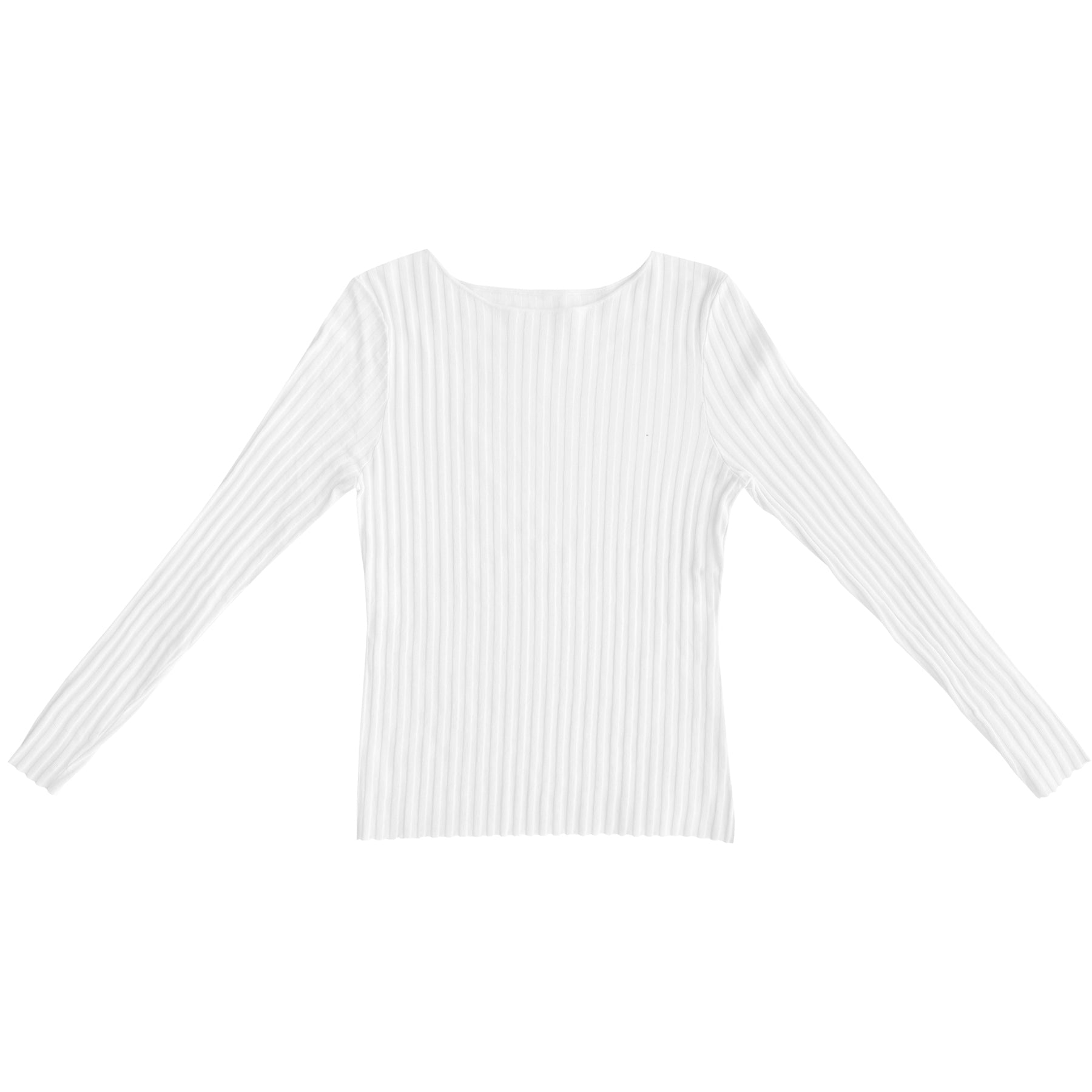 RIBBED LS SHIRT - BONE