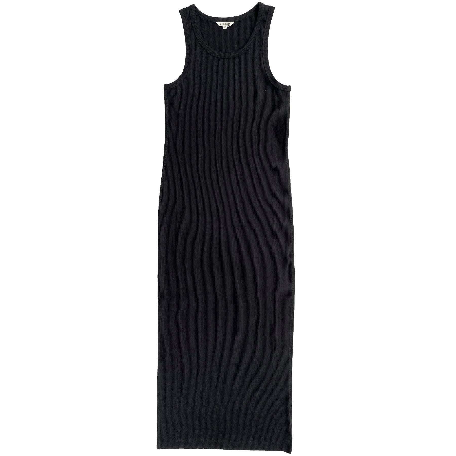 RIBBED DRESS - BLACK