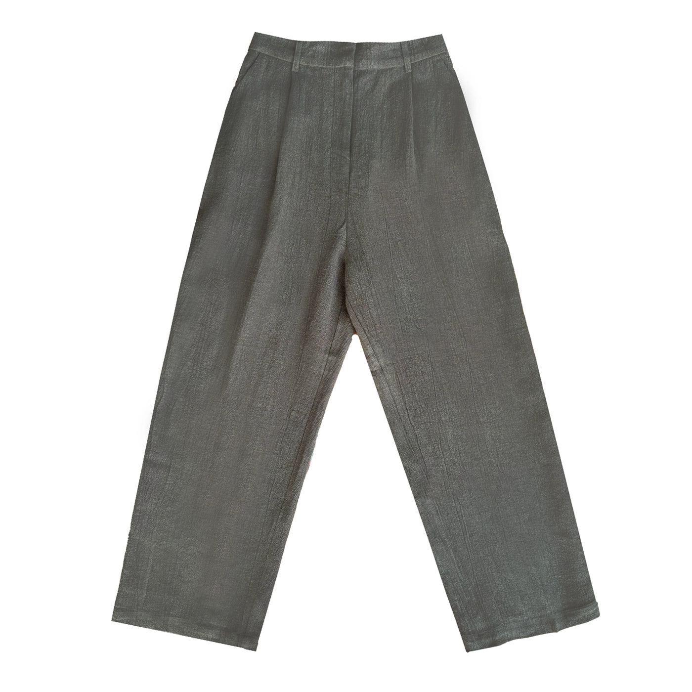 WIDE LEG TAILORED TROUSER - CHARCOAL